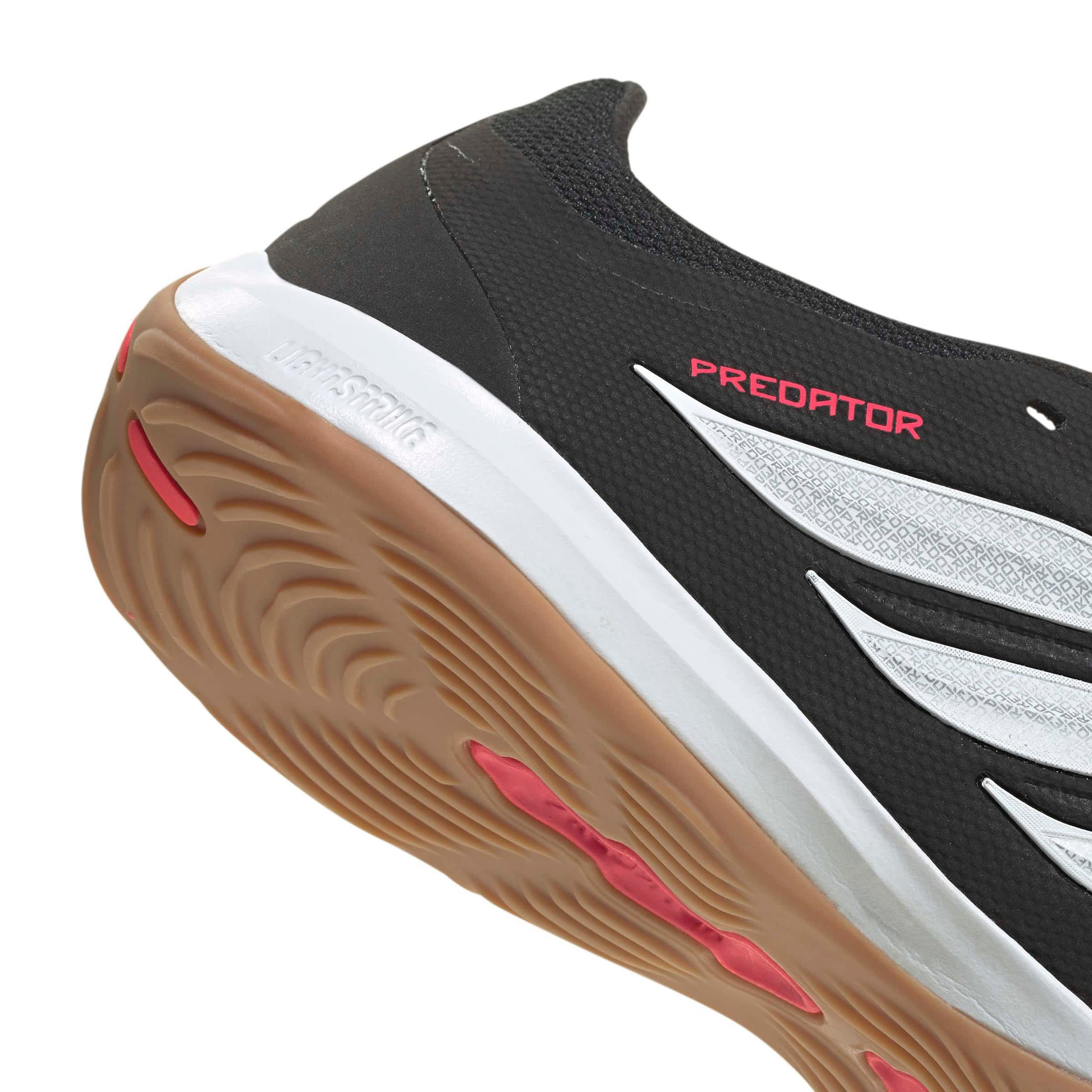 ADIDAS-UNISEX PREDATOR LEAGUE FOLD-OVER INDOOR SOCCER CLEATS-BLACK & WHITE