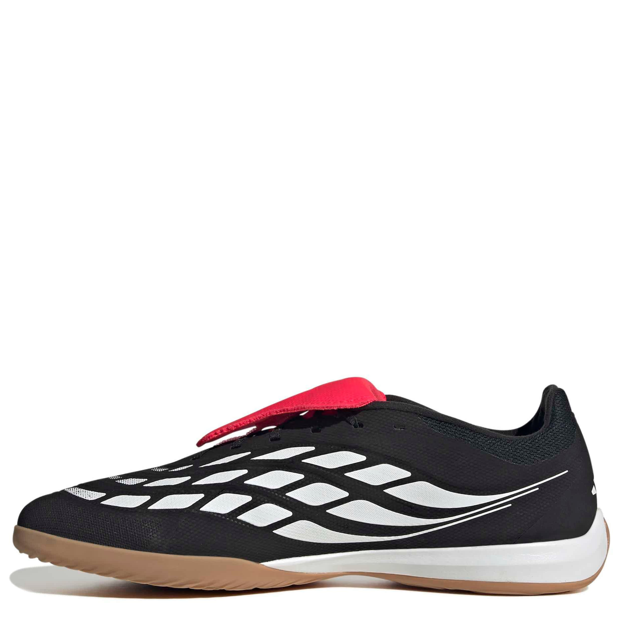 ADIDAS-UNISEX PREDATOR LEAGUE FOLD-OVER INDOOR SOCCER CLEATS-BLACK & WHITE