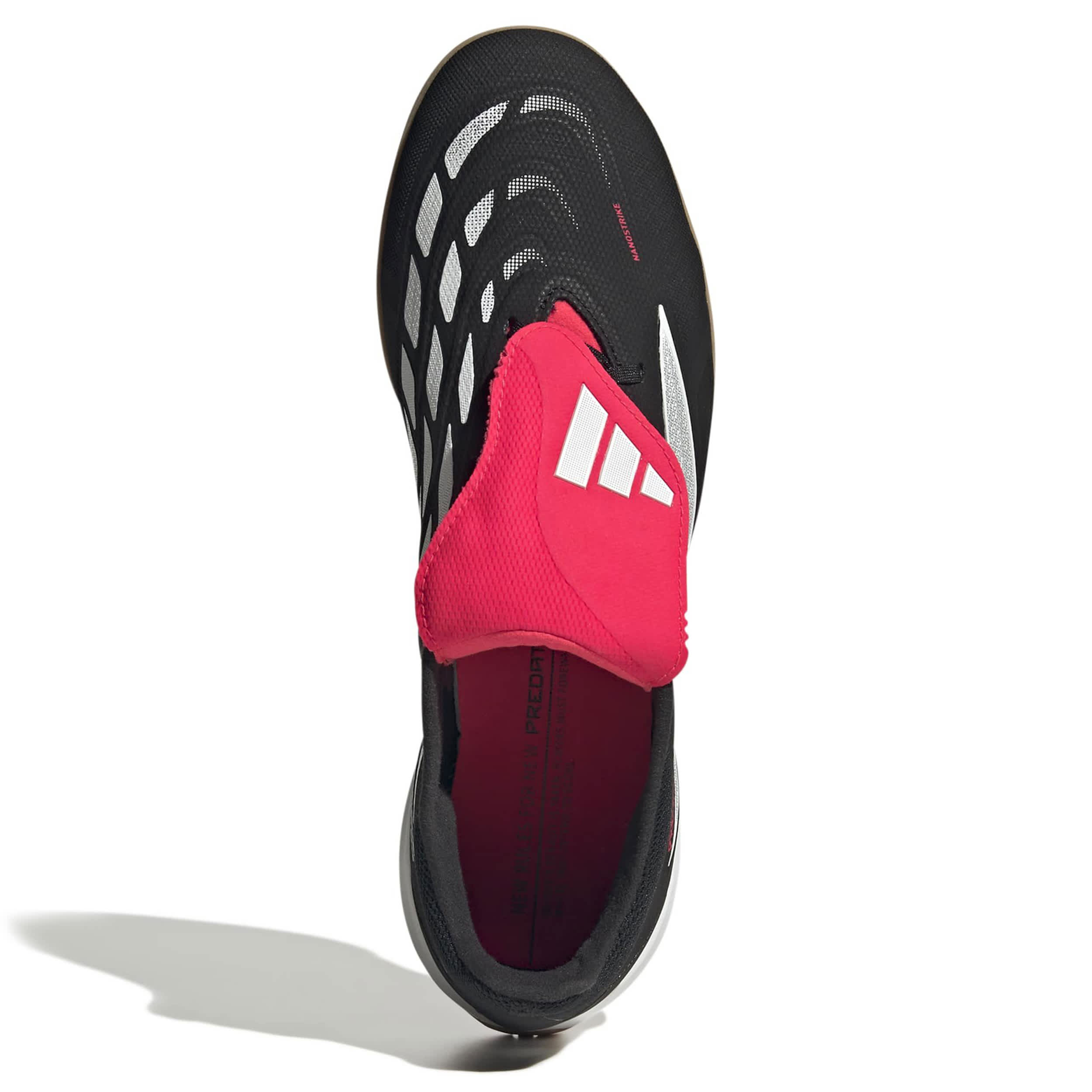 ADIDAS-UNISEX PREDATOR LEAGUE FOLD-OVER INDOOR SOCCER CLEATS-BLACK & WHITE