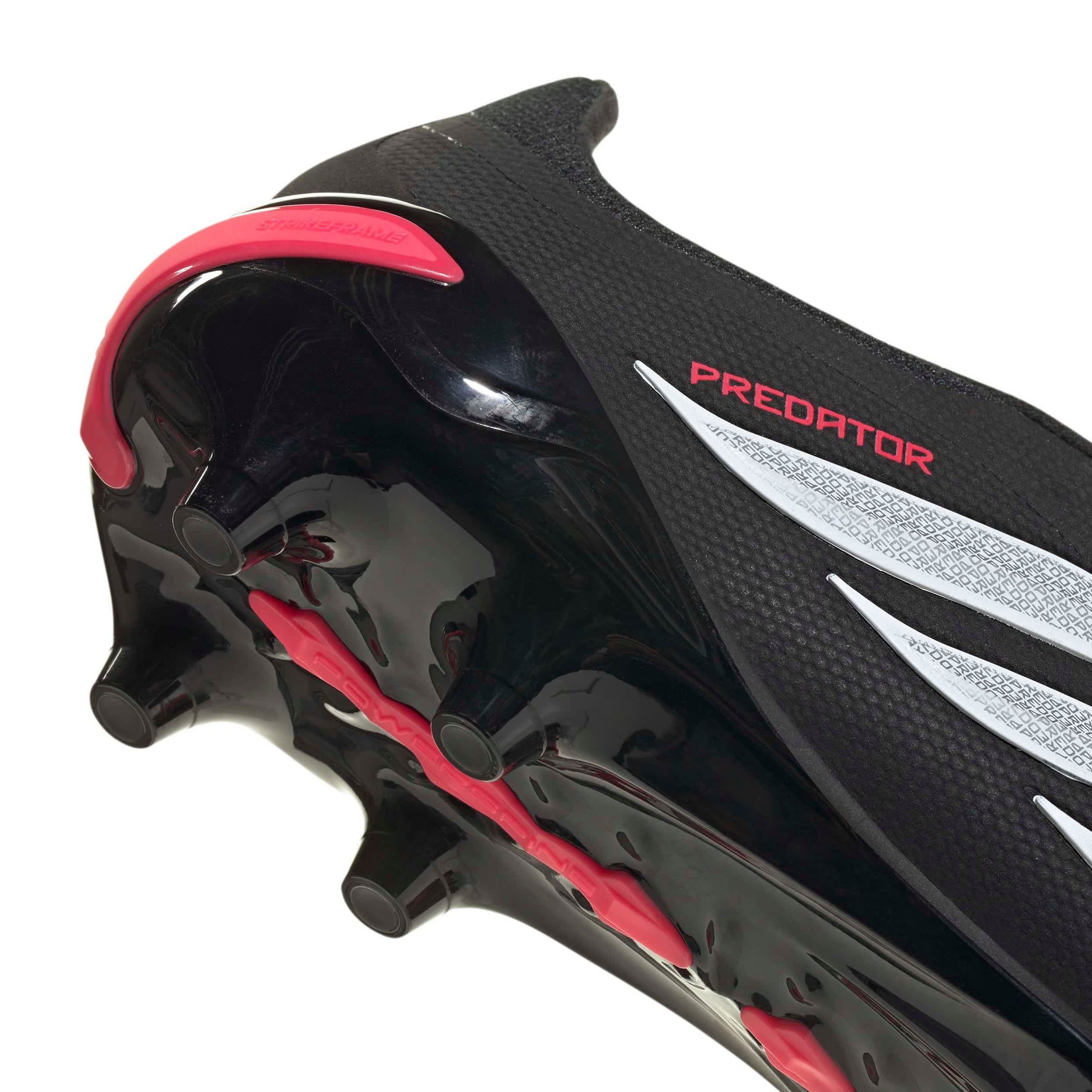 ADIDAS-UNISEX PREDATOR LEAGUE FOLD-OVER GROUND SOCCER CLEATS-BLACK & WHITE