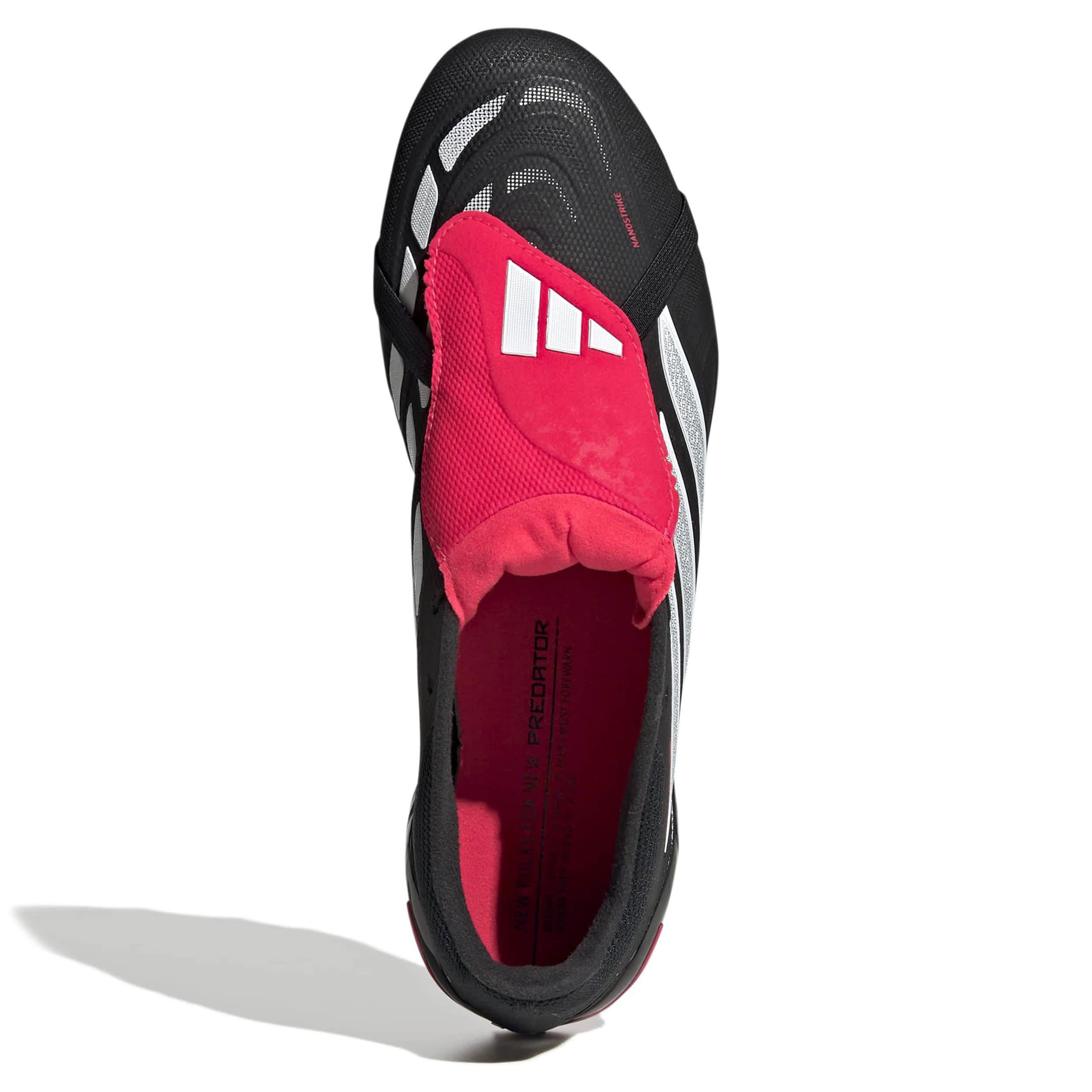 ADIDAS-UNISEX PREDATOR LEAGUE FOLD-OVER GROUND SOCCER CLEATS-BLACK & WHITE