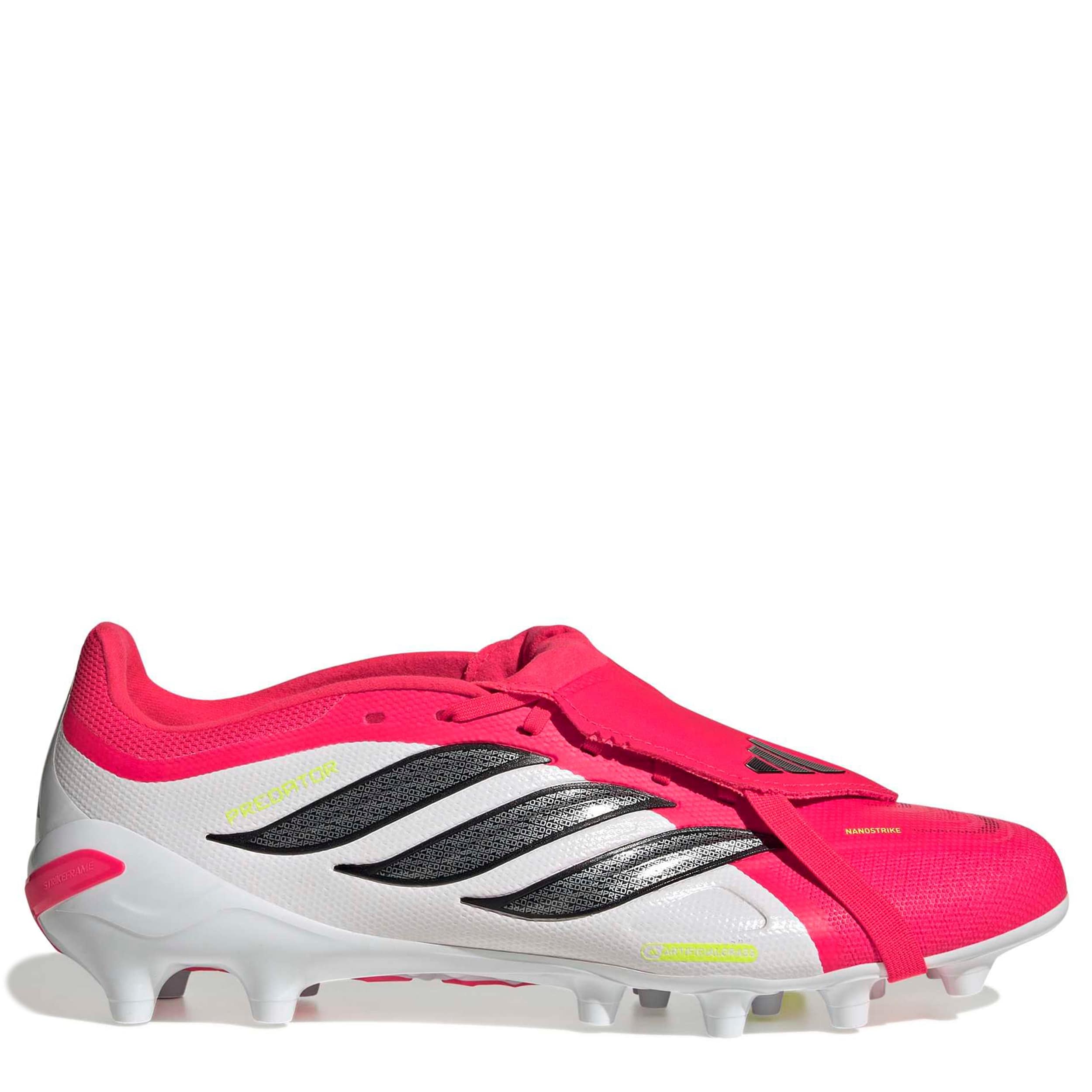 ADIDAS-UNISEX PREDATOR LEAGUE FOLD-OVER GROUND SOCCER CLEATS-RED & BLACK