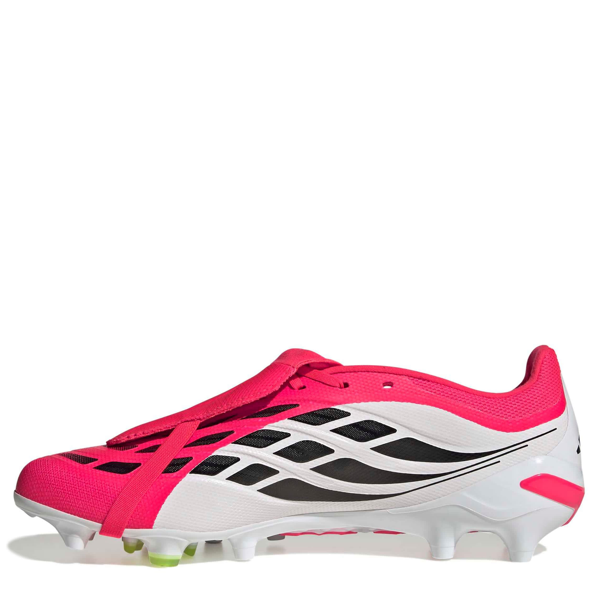ADIDAS-UNISEX PREDATOR LEAGUE FOLD-OVER GROUND SOCCER CLEATS-RED & BLACK