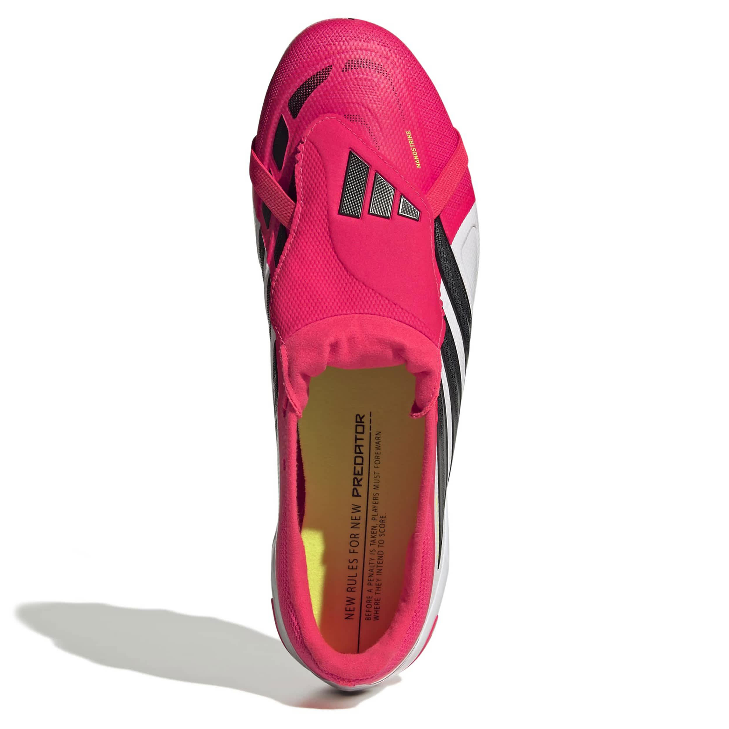 ADIDAS-UNISEX PREDATOR LEAGUE FOLD-OVER GROUND SOCCER CLEATS-RED & BLACK