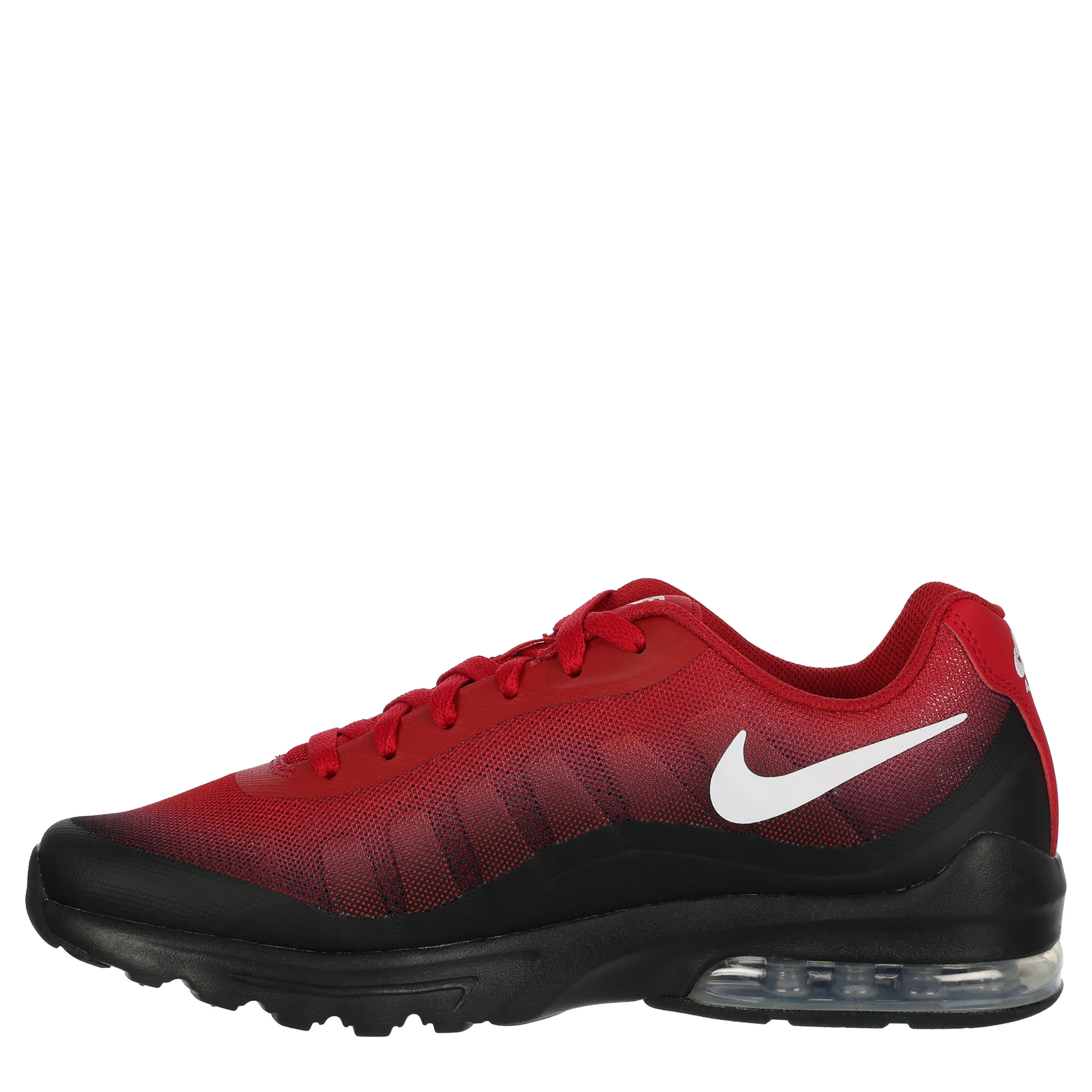 NIKE-MENS AIR MAX INVIGOR SNEAKER-RED & BLACK