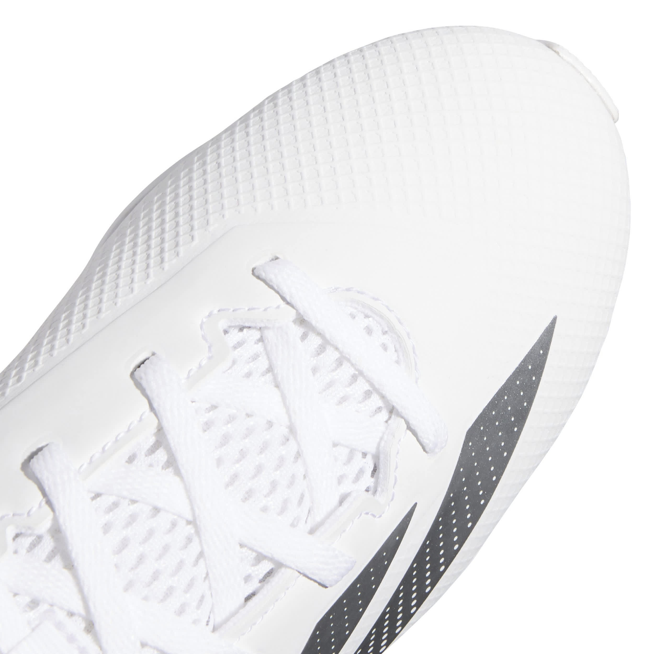 ADIDAS-UNISEX ADIZERO IMPACT.2 MOLDED RUBBER FOOTBALL CLEATS-WHITE & SILVER