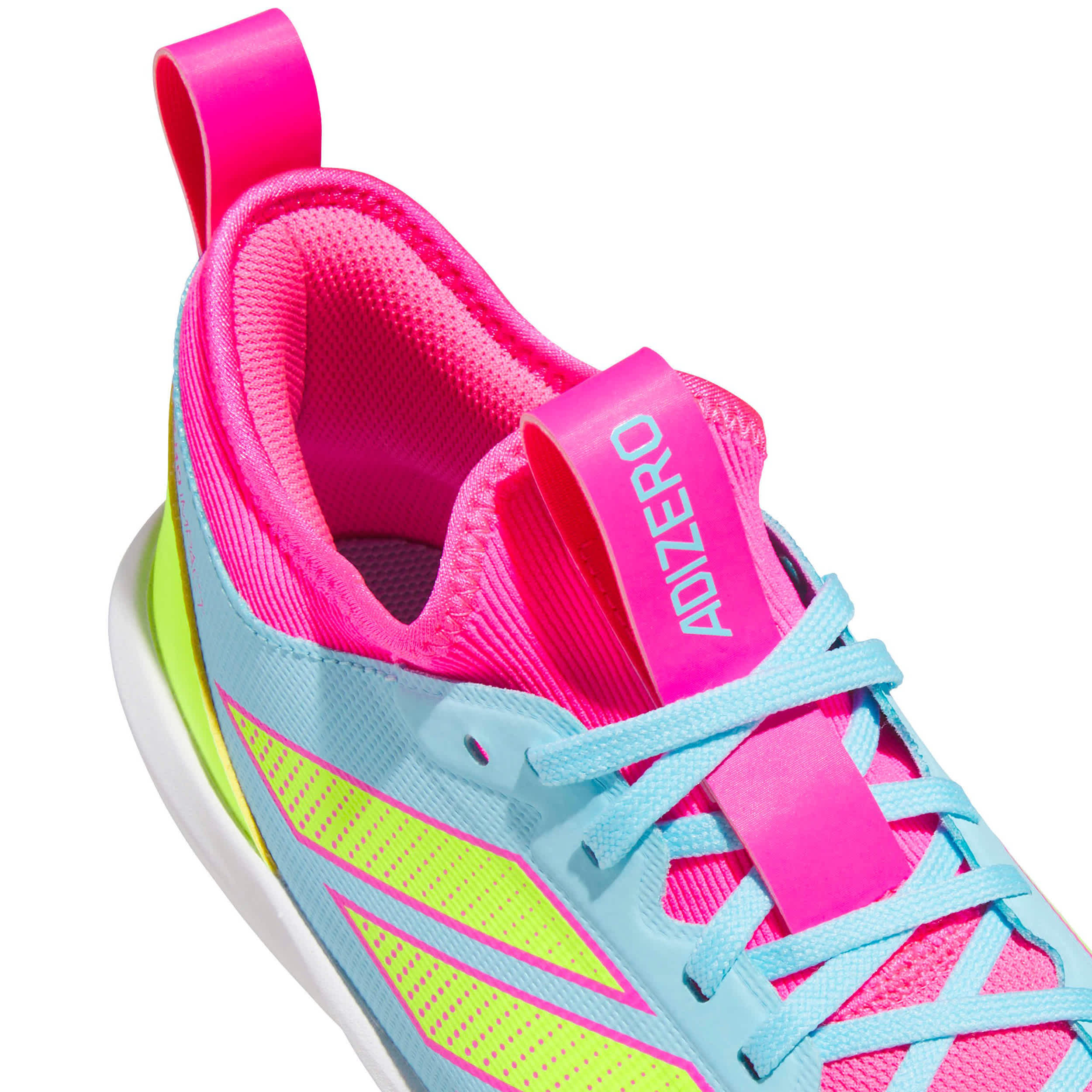 ADIDAS-UNISEX ADIZERO IMPACT 2.0 TPU CLEATS-BLUE & YELLOW