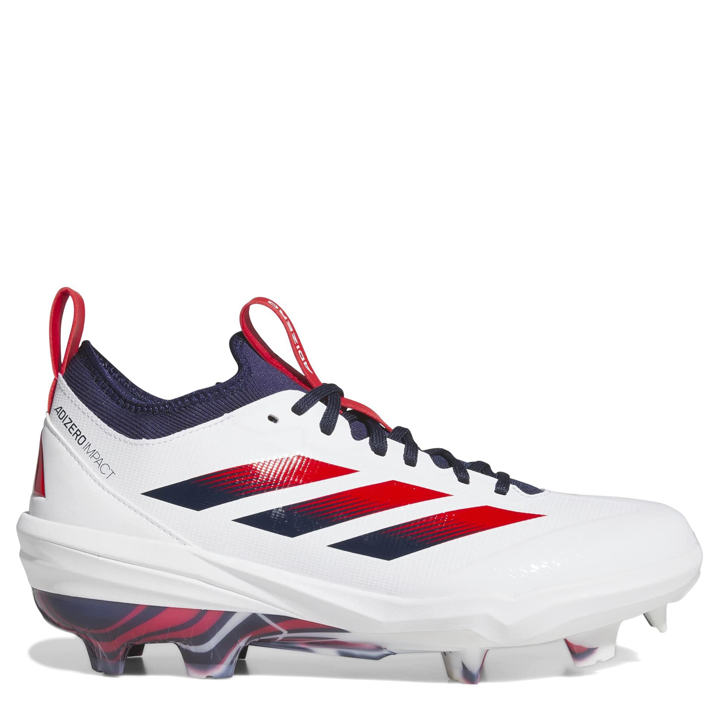 ADIDAS-UNISEX ADIZERO IMPACT 2.0 USA DUGOUT SHOES-WHITE & NAVY