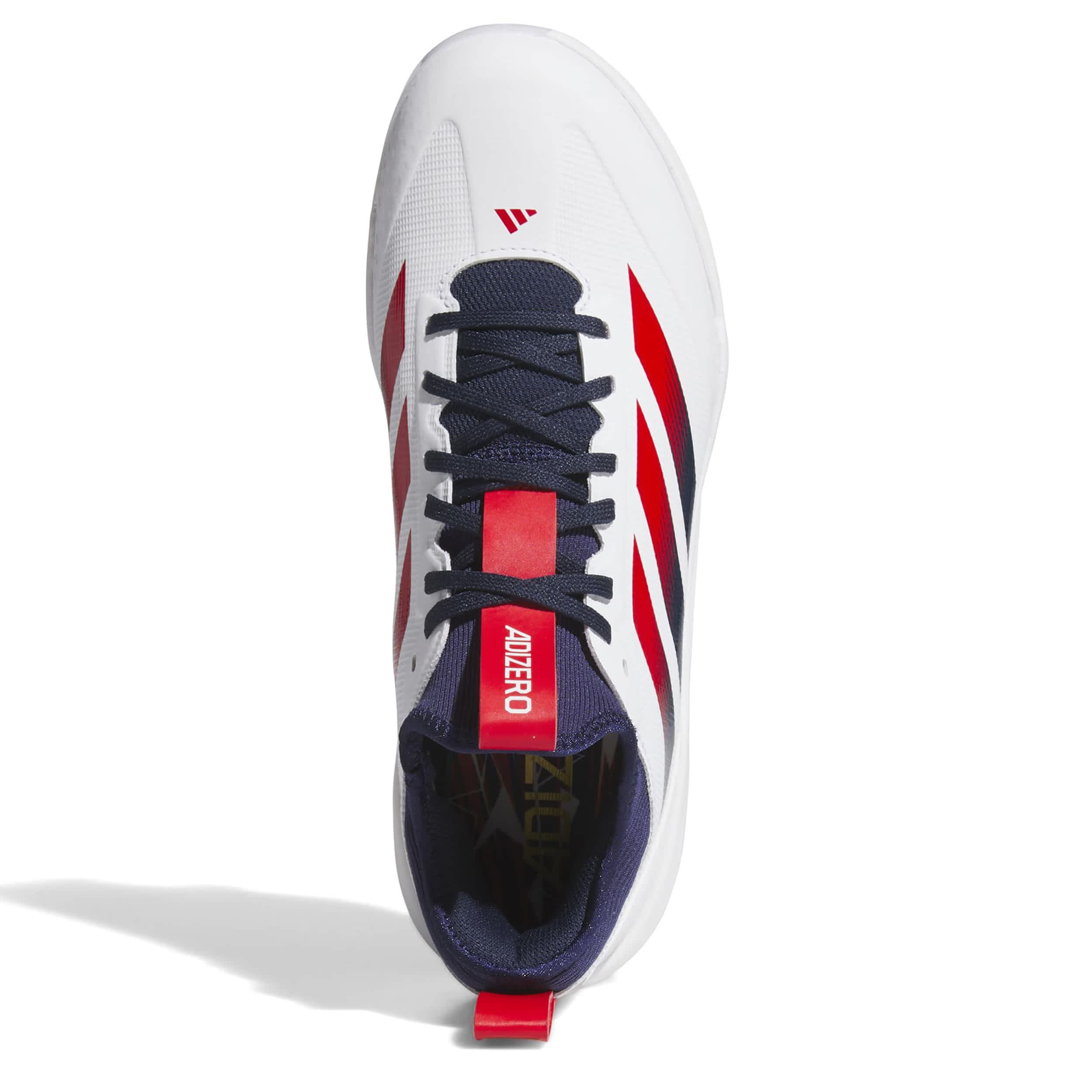 ADIDAS-UNISEX ADIZERO IMPACT 2.0 USA DUGOUT SHOES-WHITE & NAVY