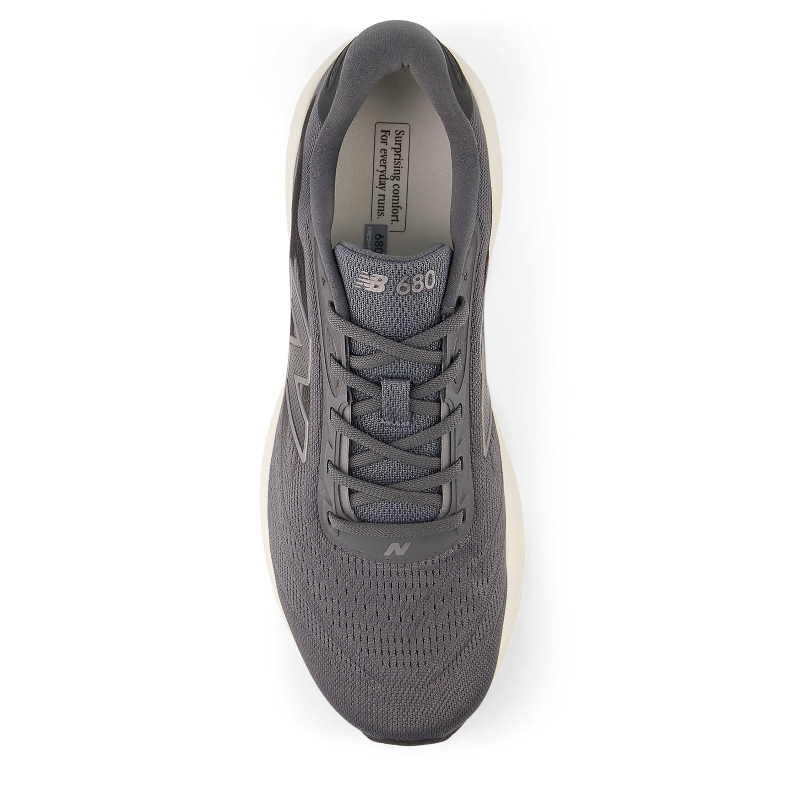NEW BALANCE-MENS 680 V9 RUNNING SHOE-DARK GREY & KHAKI