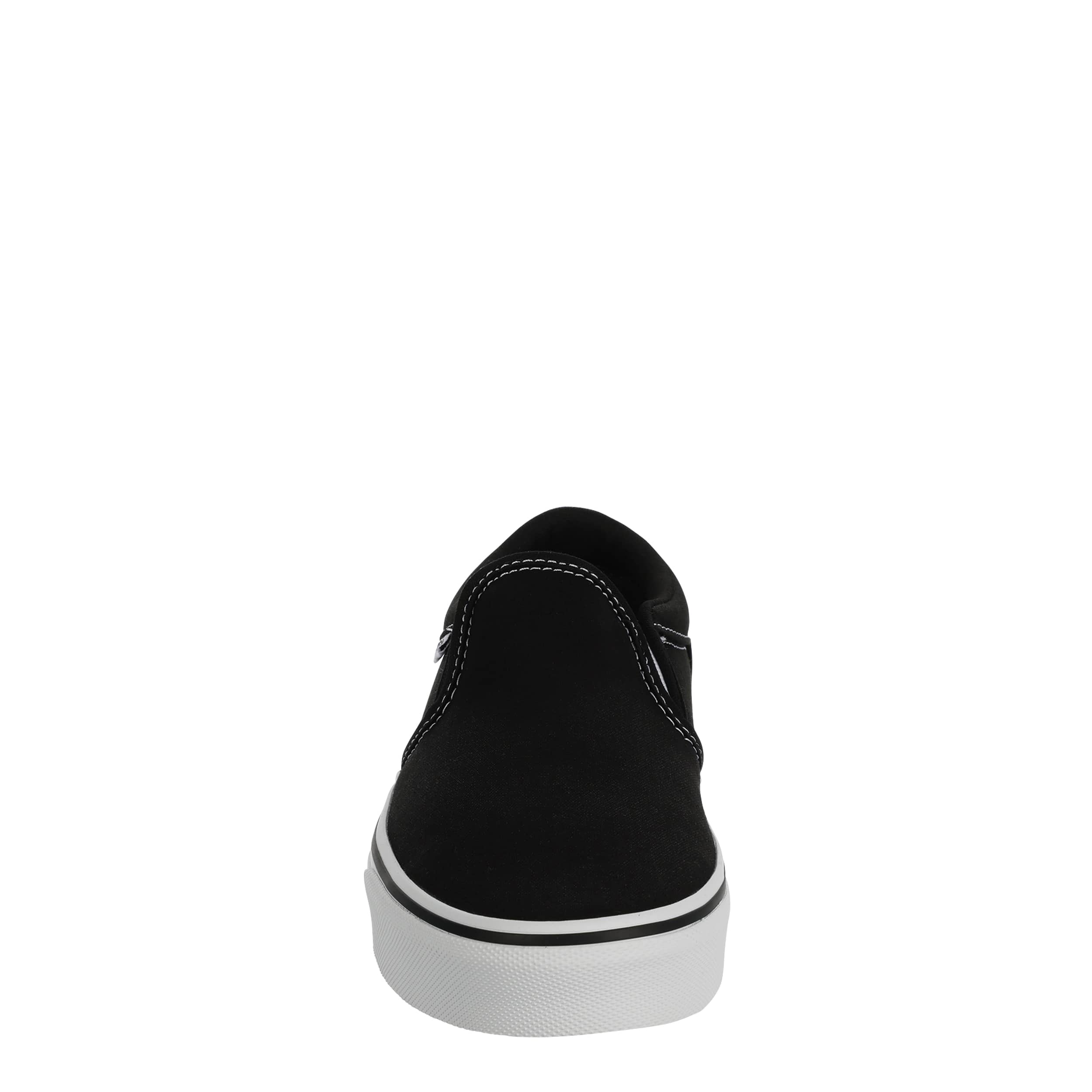 VANS-MENS ASHER SLIP ON SNEAKER-BLACK & WHITE