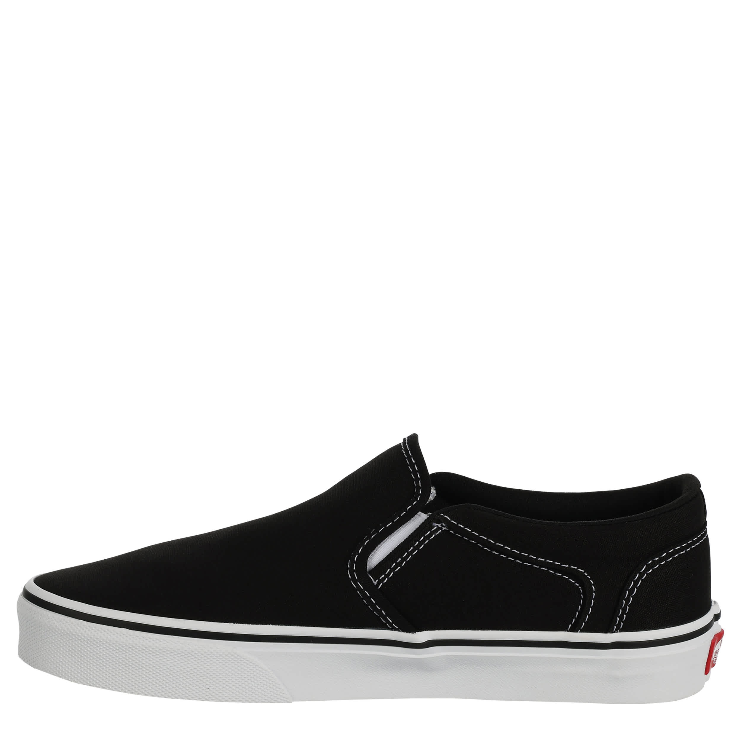 VANS-MENS ASHER SLIP ON SNEAKER-BLACK & WHITE