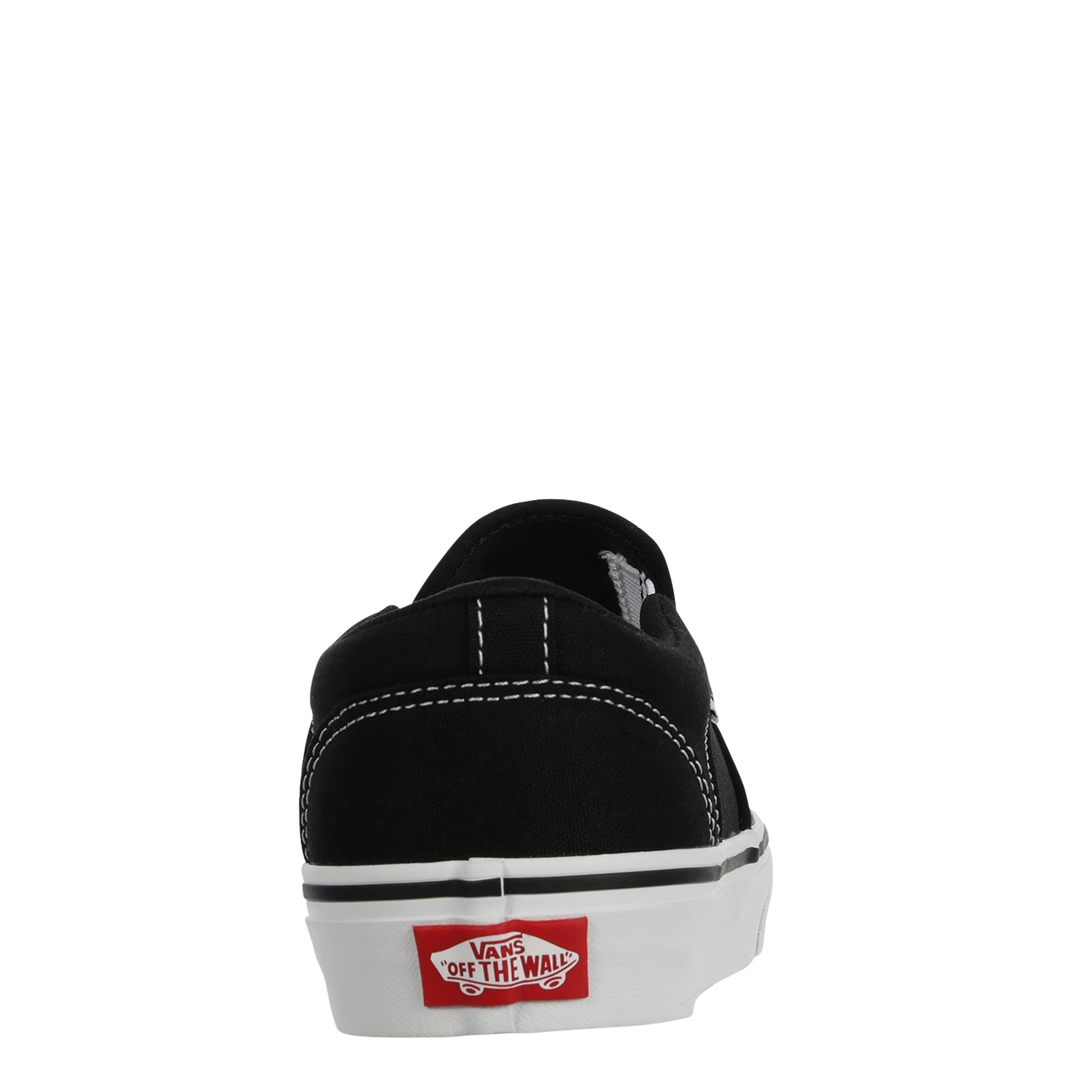 VANS-MENS ASHER SLIP ON SNEAKER-BLACK & WHITE