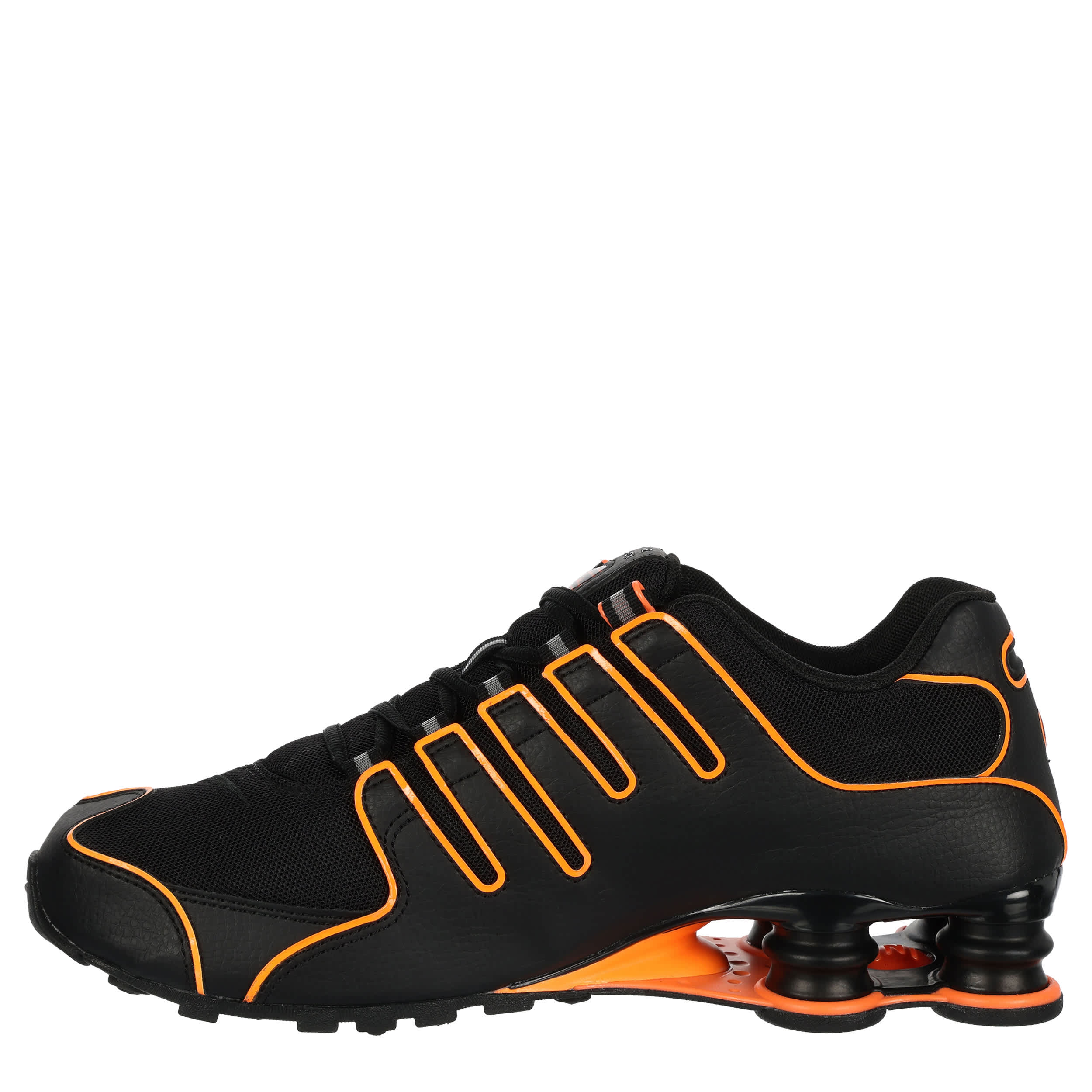 NIKE-MENS SHOX NZ SNEAKER-BLACK & ORANGE