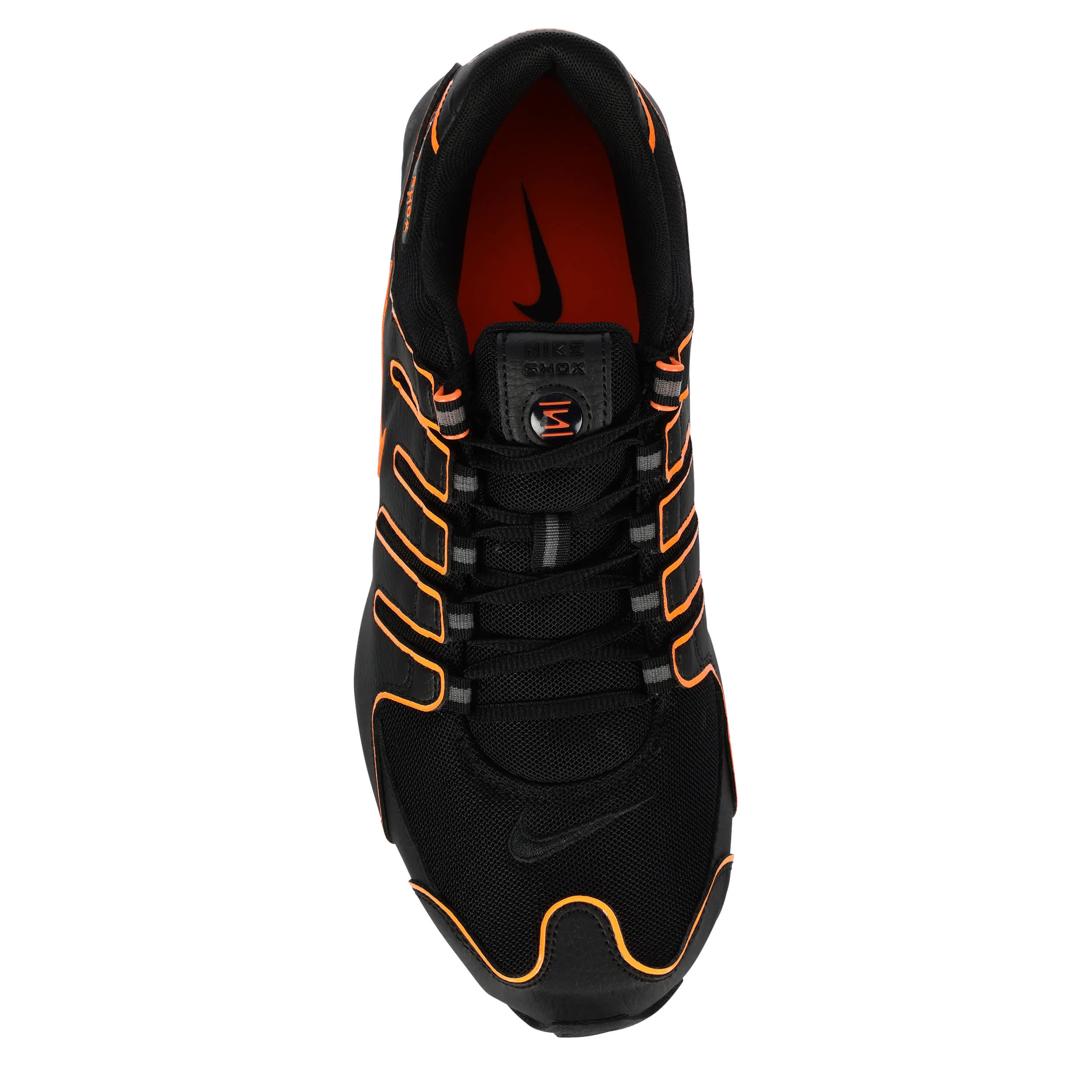 NIKE-MENS SHOX NZ SNEAKER-BLACK & ORANGE
