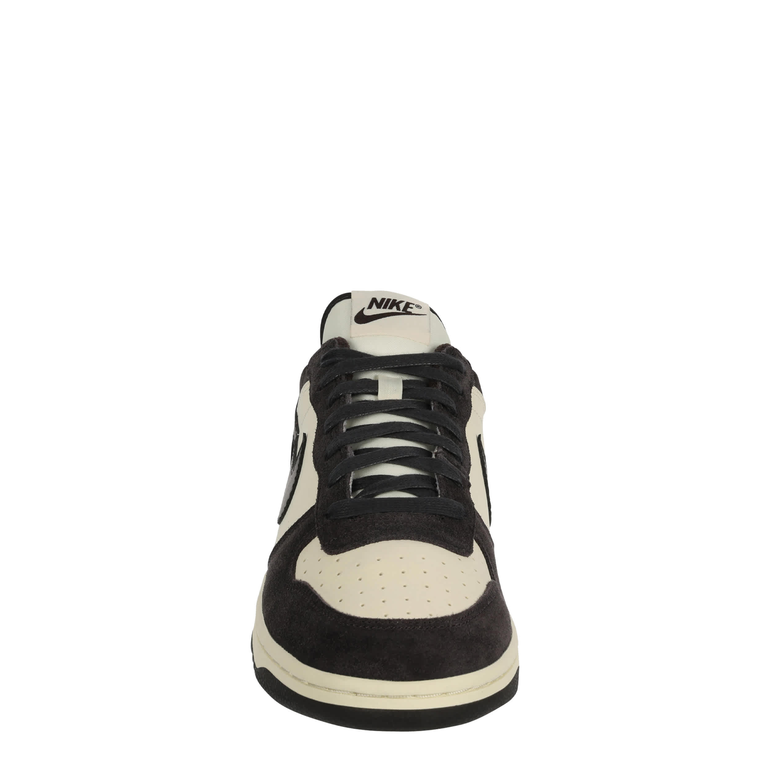 NIKE-MENS BIG NIKE LOW SNEAKER-DARK BROWN & IVORY