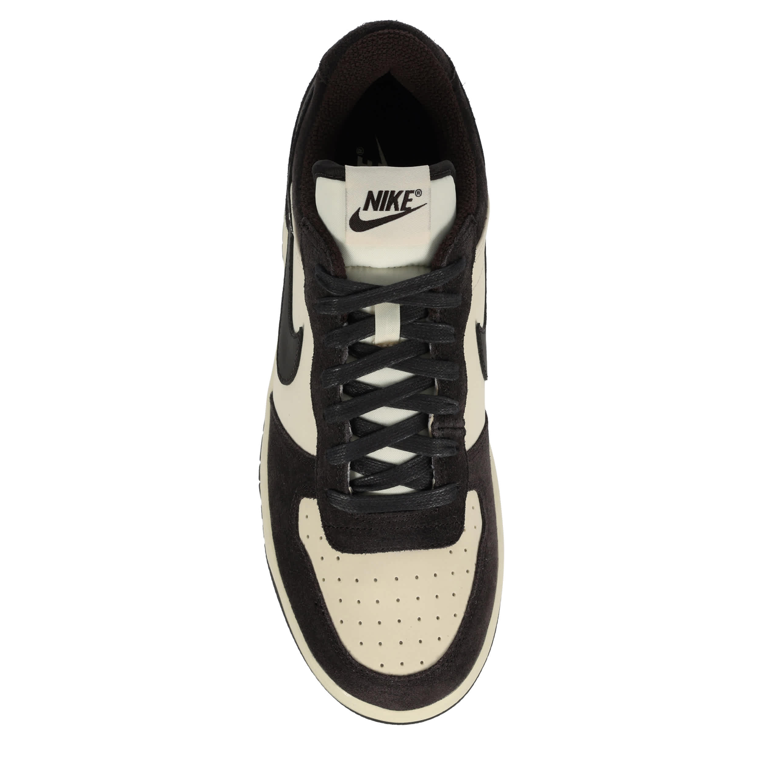 NIKE-MENS BIG NIKE LOW SNEAKER-DARK BROWN & IVORY