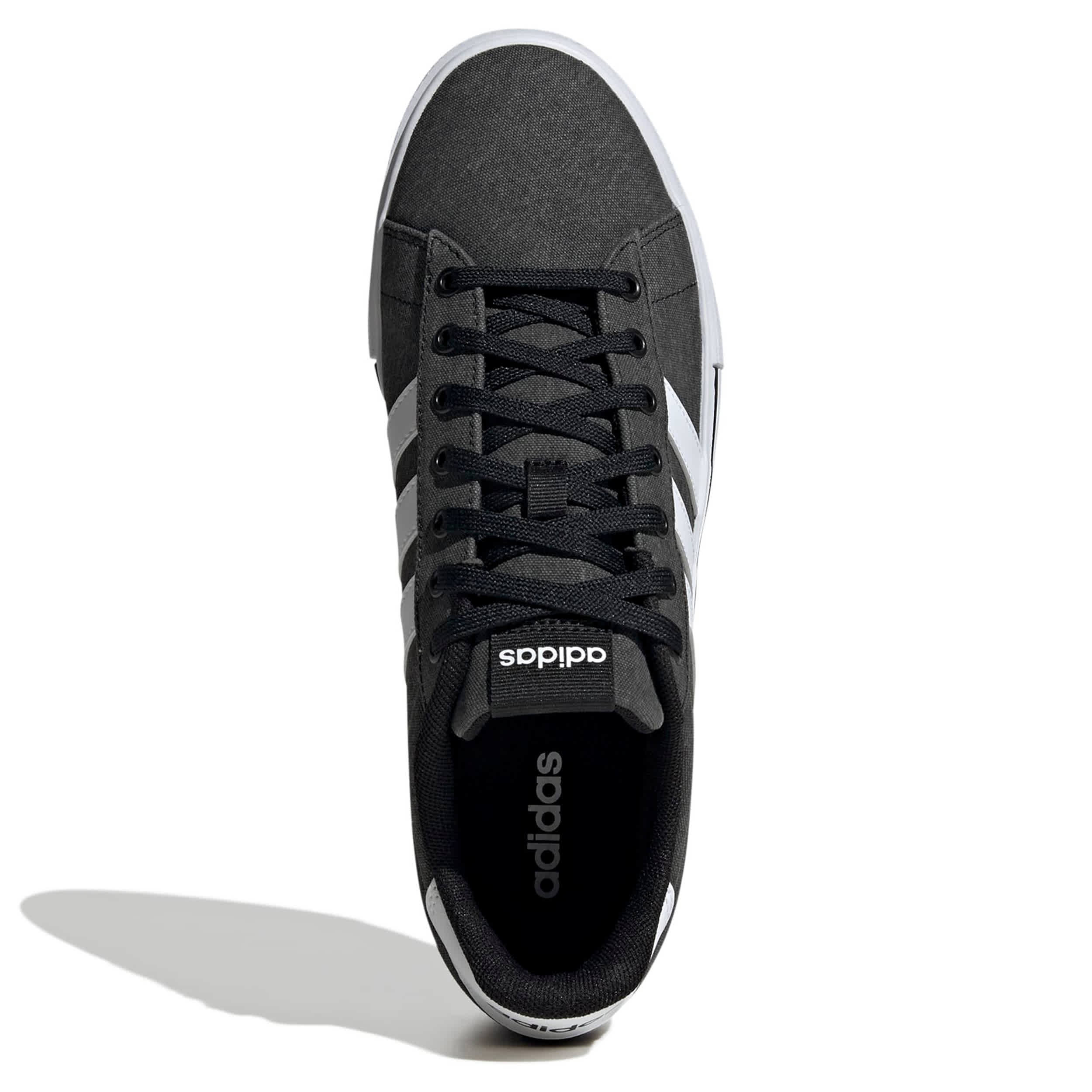 ADIDAS-MENS BLACK UNISEX DAILY 4.0 SHOE-BLACK & WHITE
