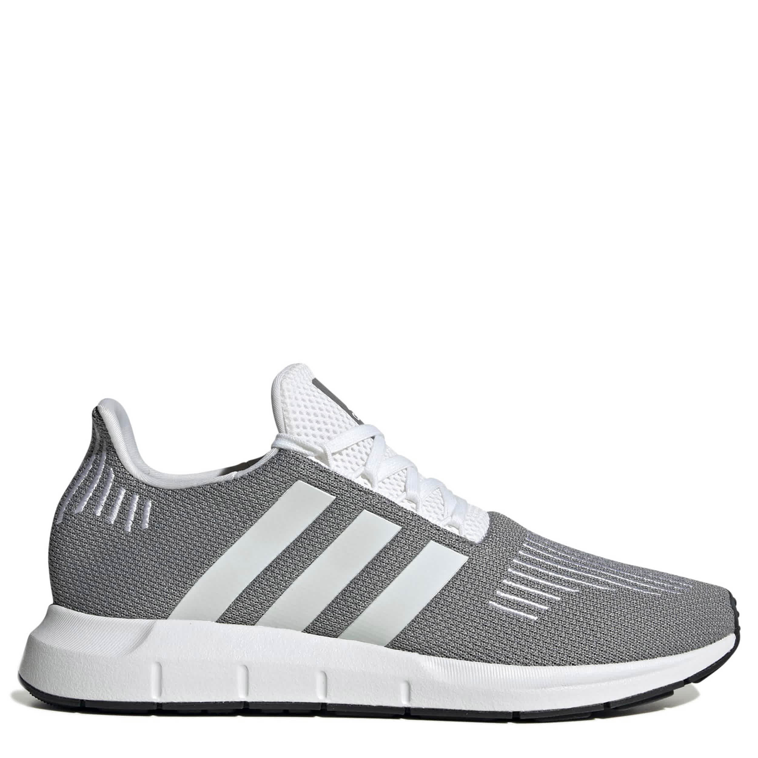 ADIDAS-MENS GREY SWIFT RUN 1.0 SNEAKER-GREY & WHITE
