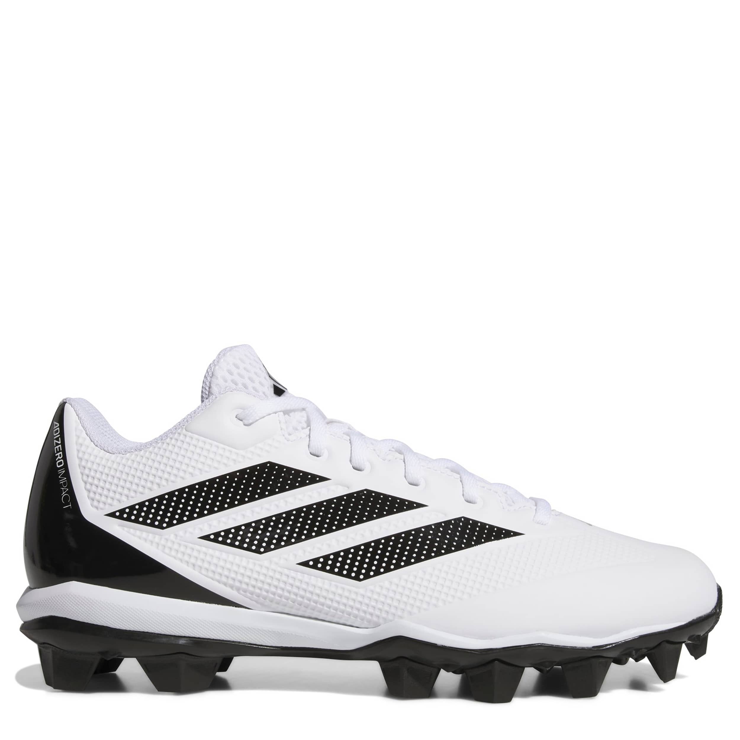 ADIDAS-MENS ADIZERO IMPAXT 2.0 BASEBALL CLEATS-WHITE & BLACK