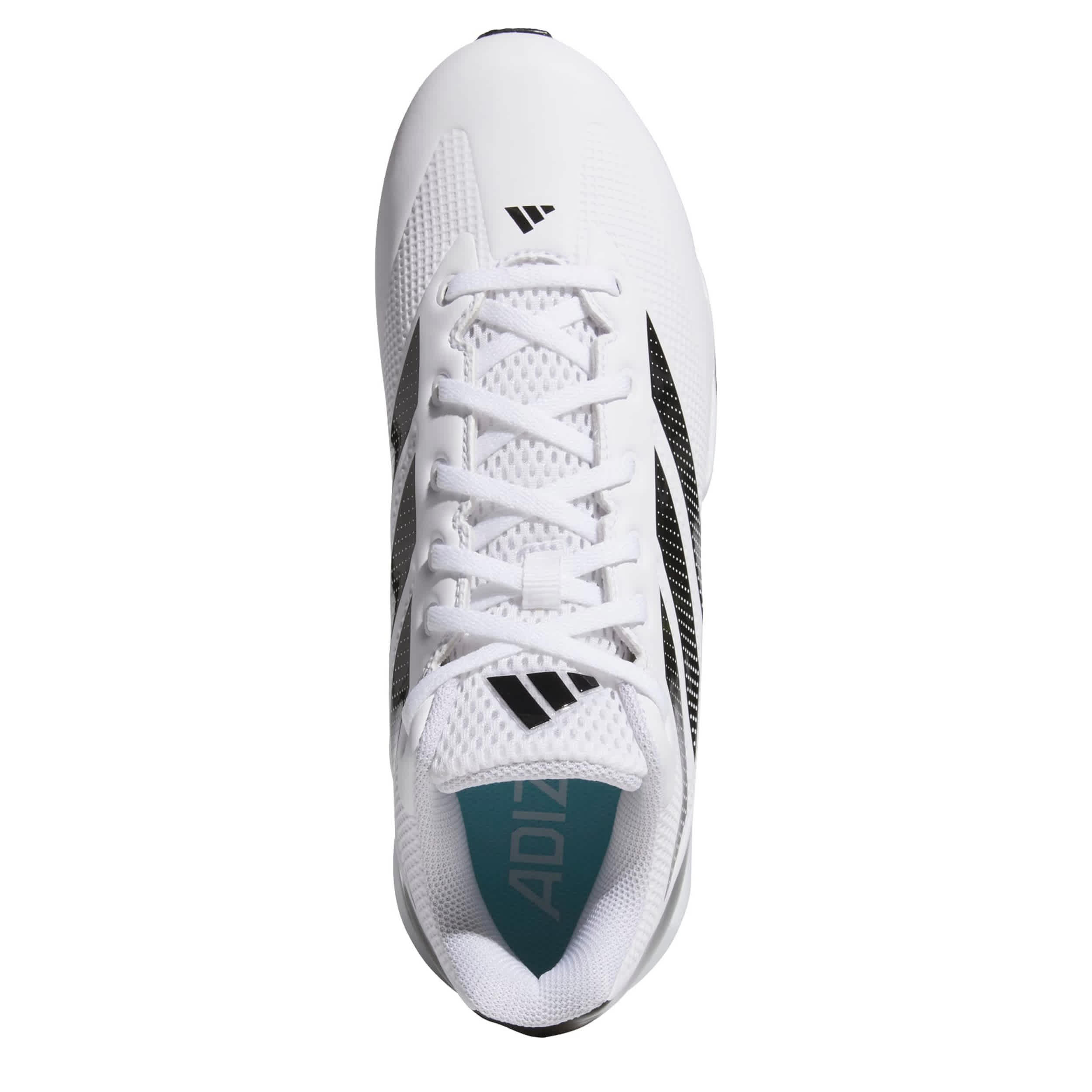 ADIDAS-MENS ADIZERO IMPAXT 2.0 BASEBALL CLEATS-WHITE & BLACK
