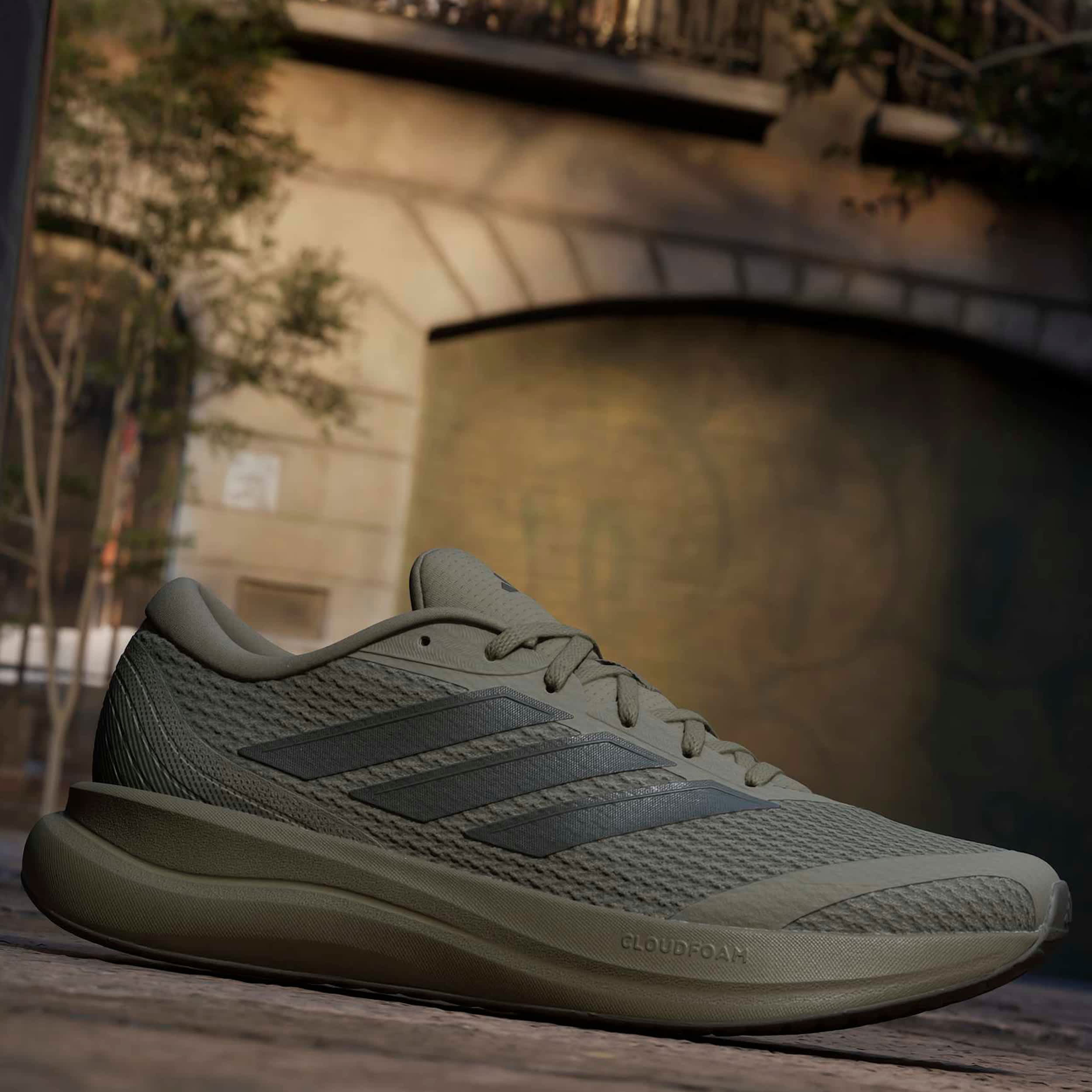 ADIDAS-MENS RUNFALCON 6.0 RUNNING SHOE-OLIVE & 