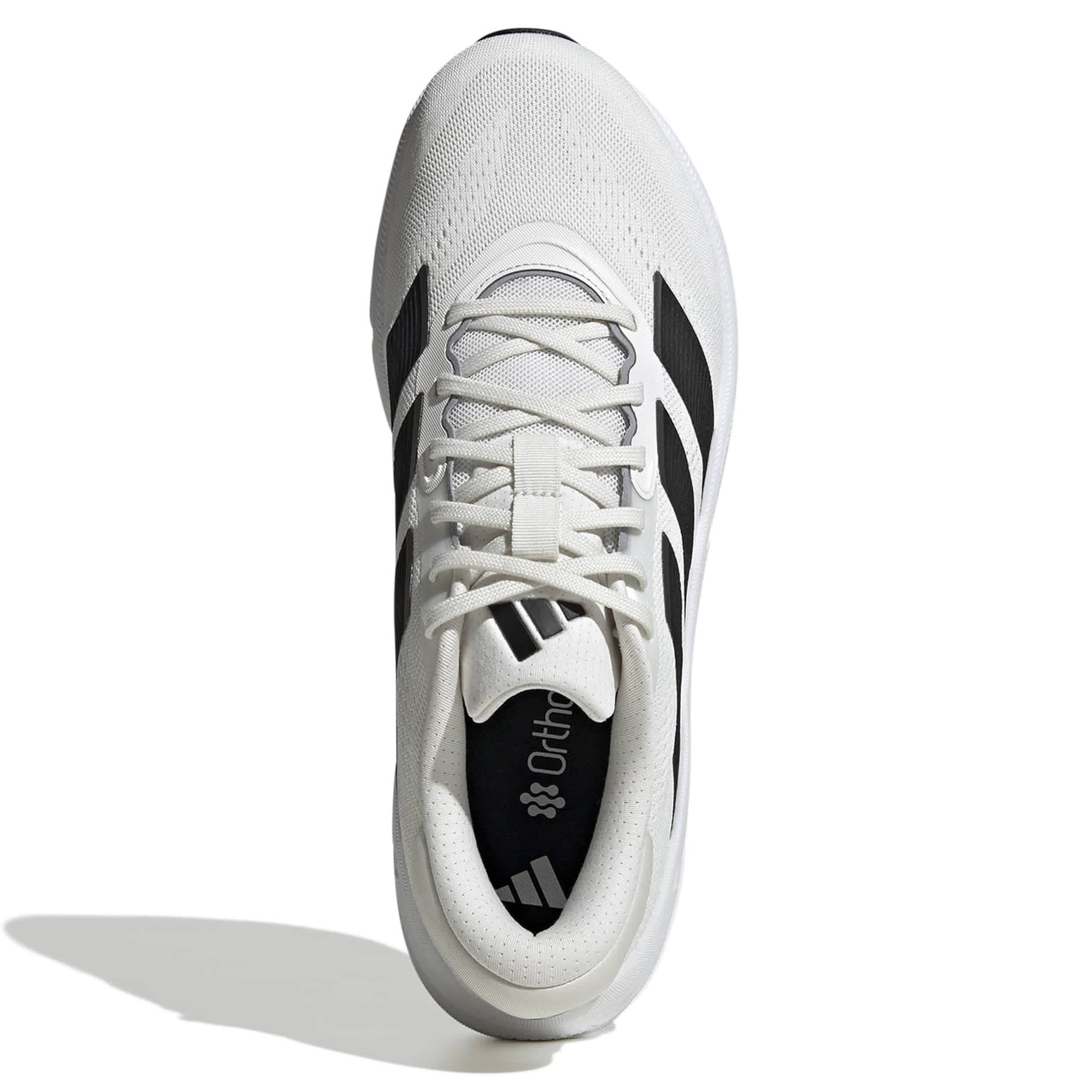 ADIDAS-MENS WHITE QUESTAR 4 RUNNING SHOE-WHITE & BLACK