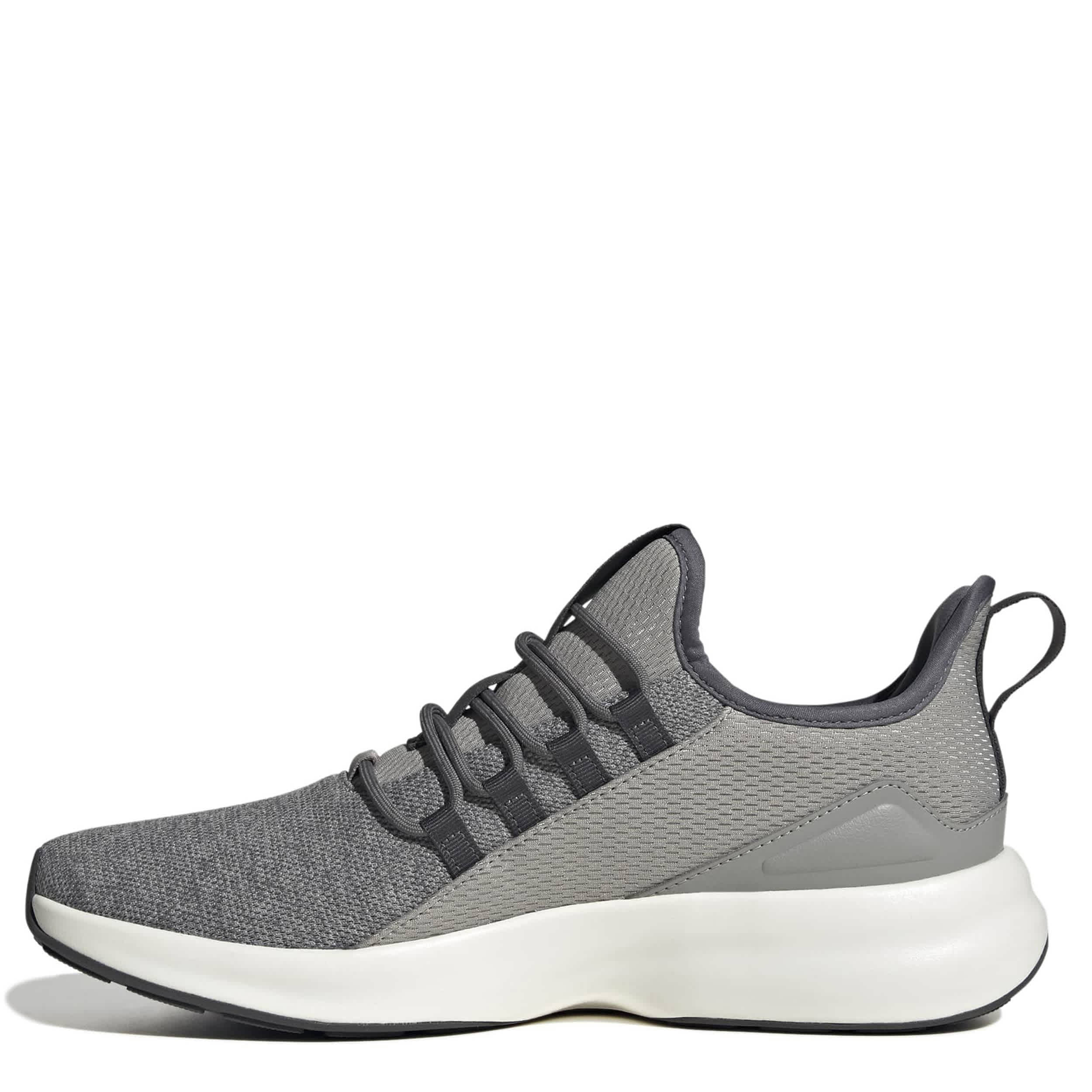 ADIDAS-MENS LITE RACER ADAPT 8.0 ELASTIC LACE SHOE-GREY & 