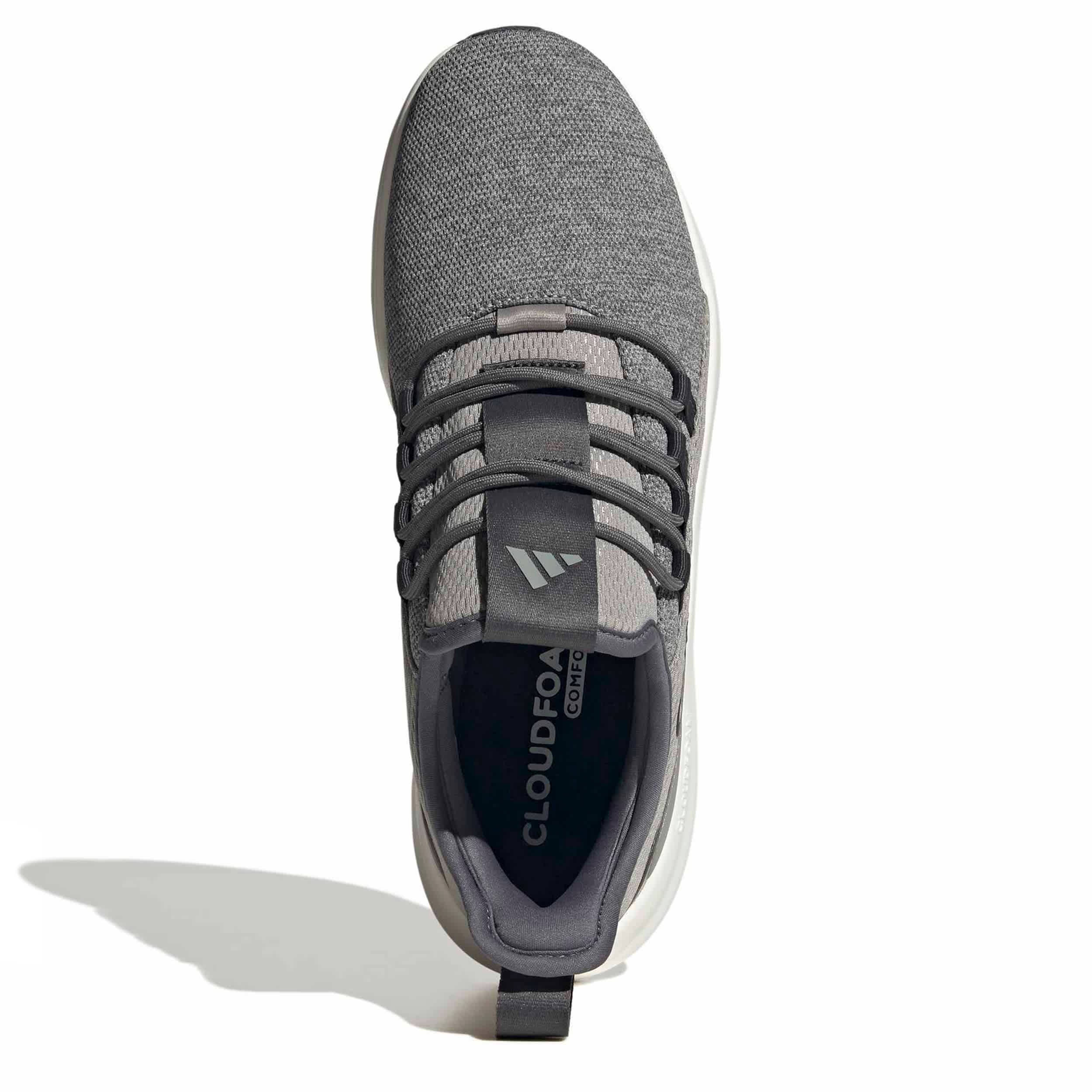 ADIDAS-MENS LITE RACER ADAPT 8.0 ELASTIC LACE SHOE-GREY & 