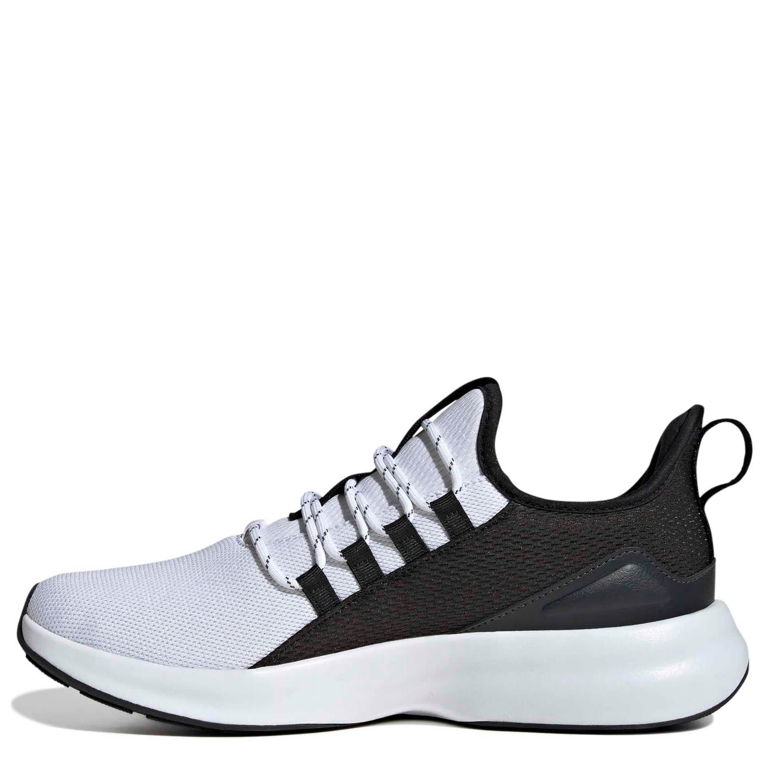 ADIDAS-MENS LITE RACER ADAPT 8.0 ELASTIC LACE SHOE-WHITE & BLACK