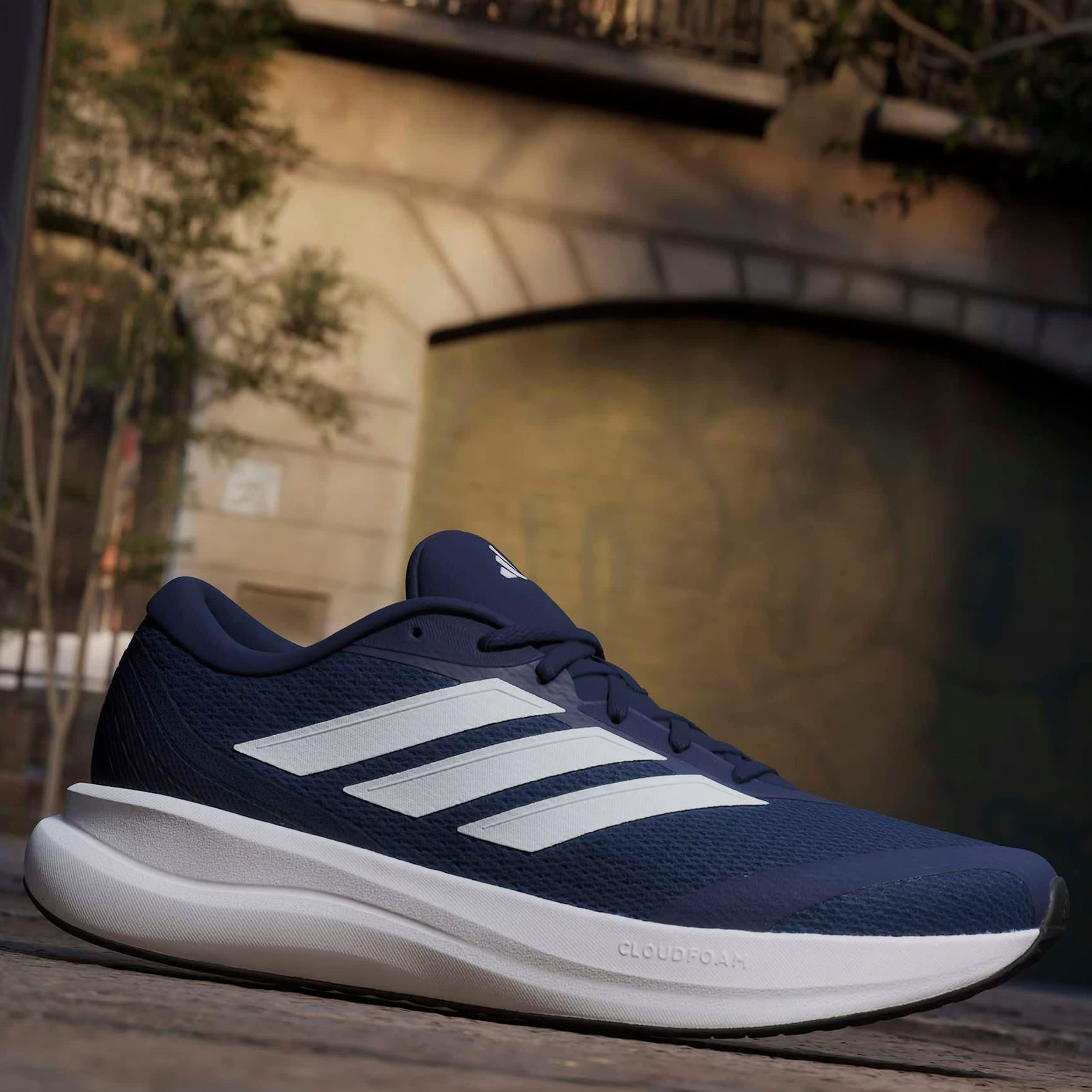 ADIDAS-MENS RUNFALCON 6 SHOES-DARK BLUE & WHITE