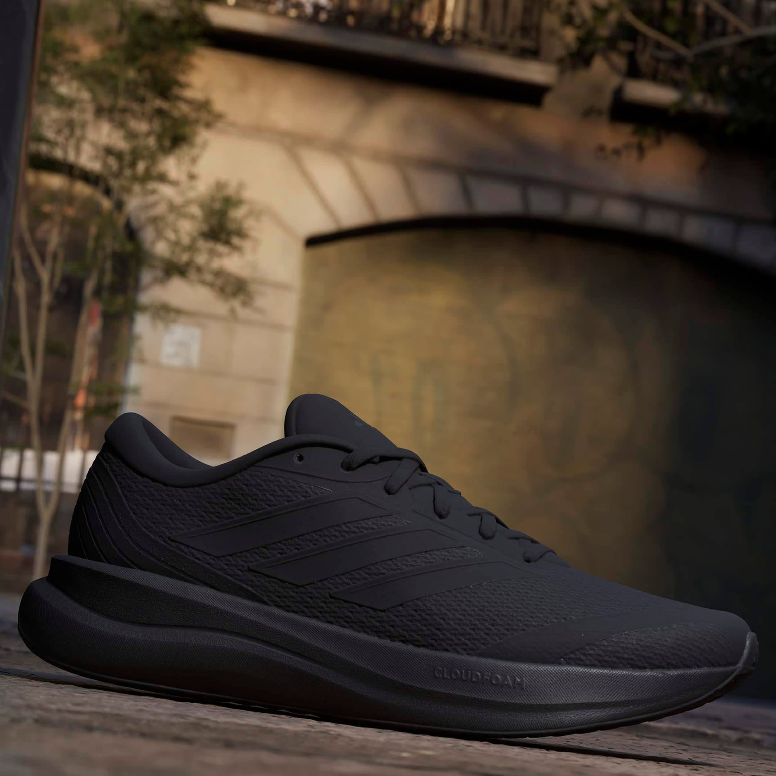ADIDAS-MENS RUNFALCON 6 SHOES-BLACK & WHITE