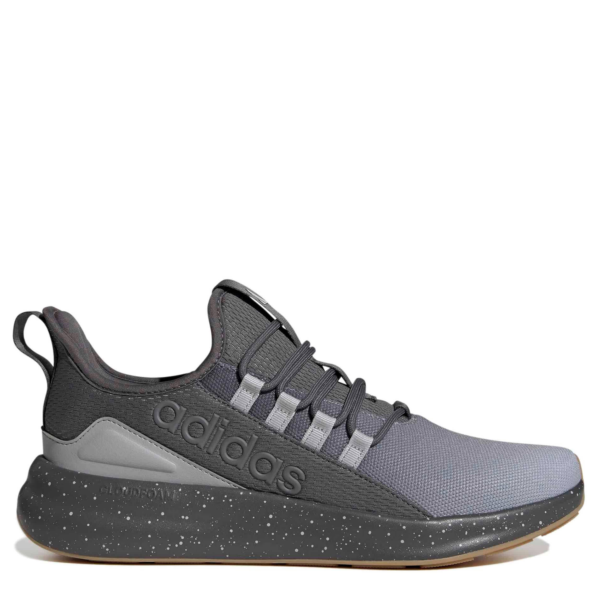 ADIDAS-MENS LITE RACER ADAPT 8.0 ELASTIC LACE SHOES-GREY & GUM