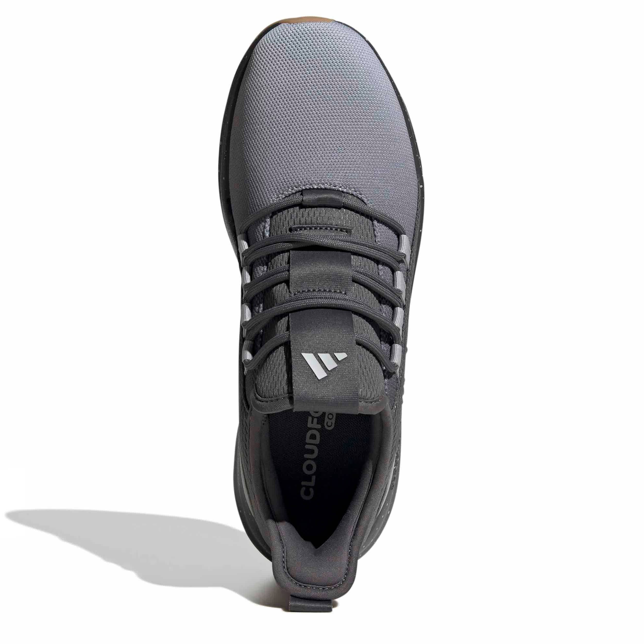 ADIDAS-MENS LITE RACER ADAPT 8.0 ELASTIC LACE SHOES-GREY & GUM