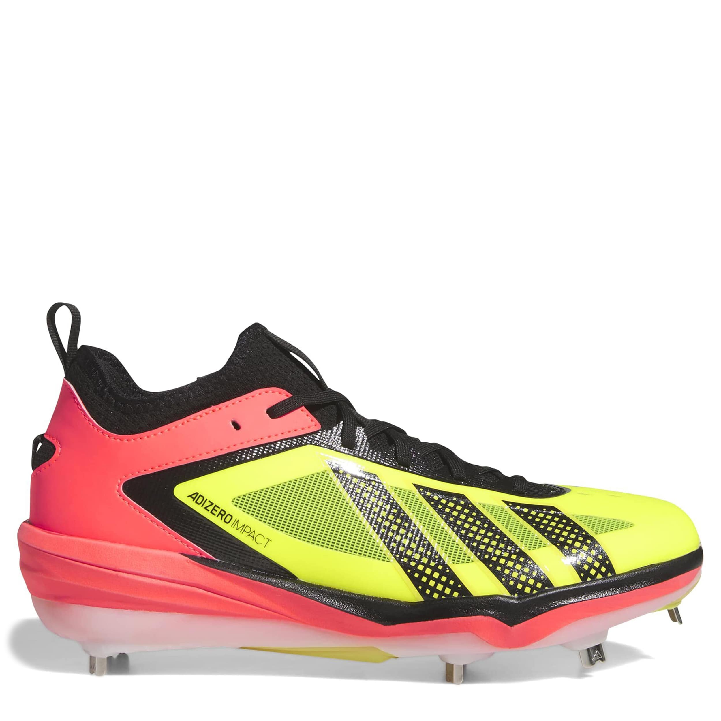 ADIDAS-UNISEX ADIZERO IMPACT 3.0 BASEBALL CLEATS-YELLOW & BLACK