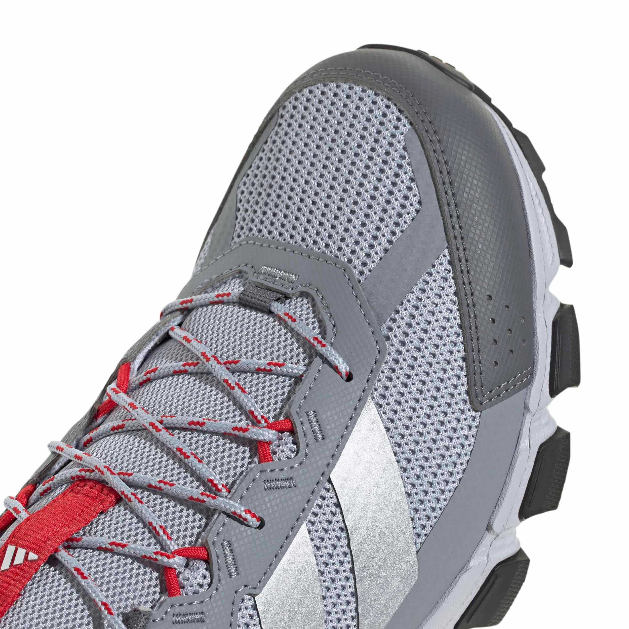 ADIDAS-MENS TERREX ROCKADIA TRAIL RUNNING SHOE-SILVER & RED