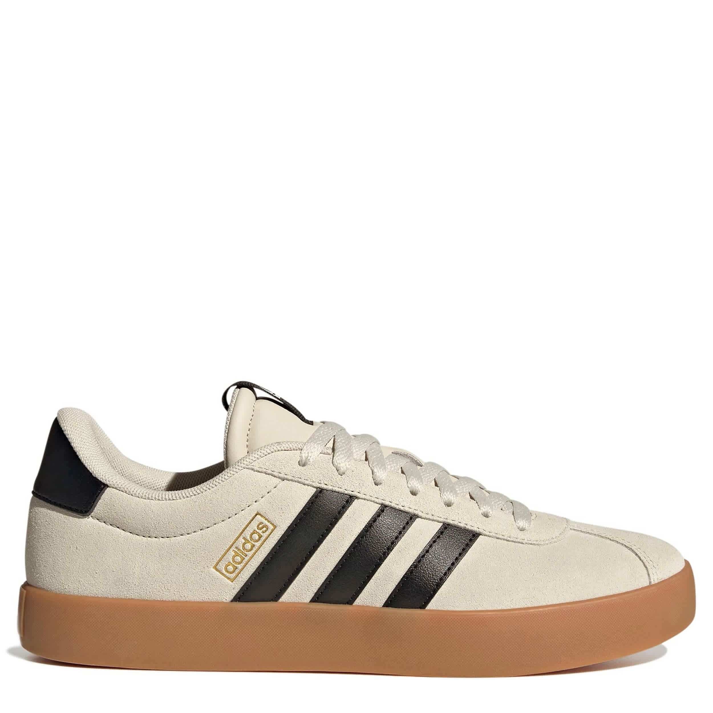 ADIDAS-MENS VL COURT 3.0 SNEAKER-BEIGE & BLACK