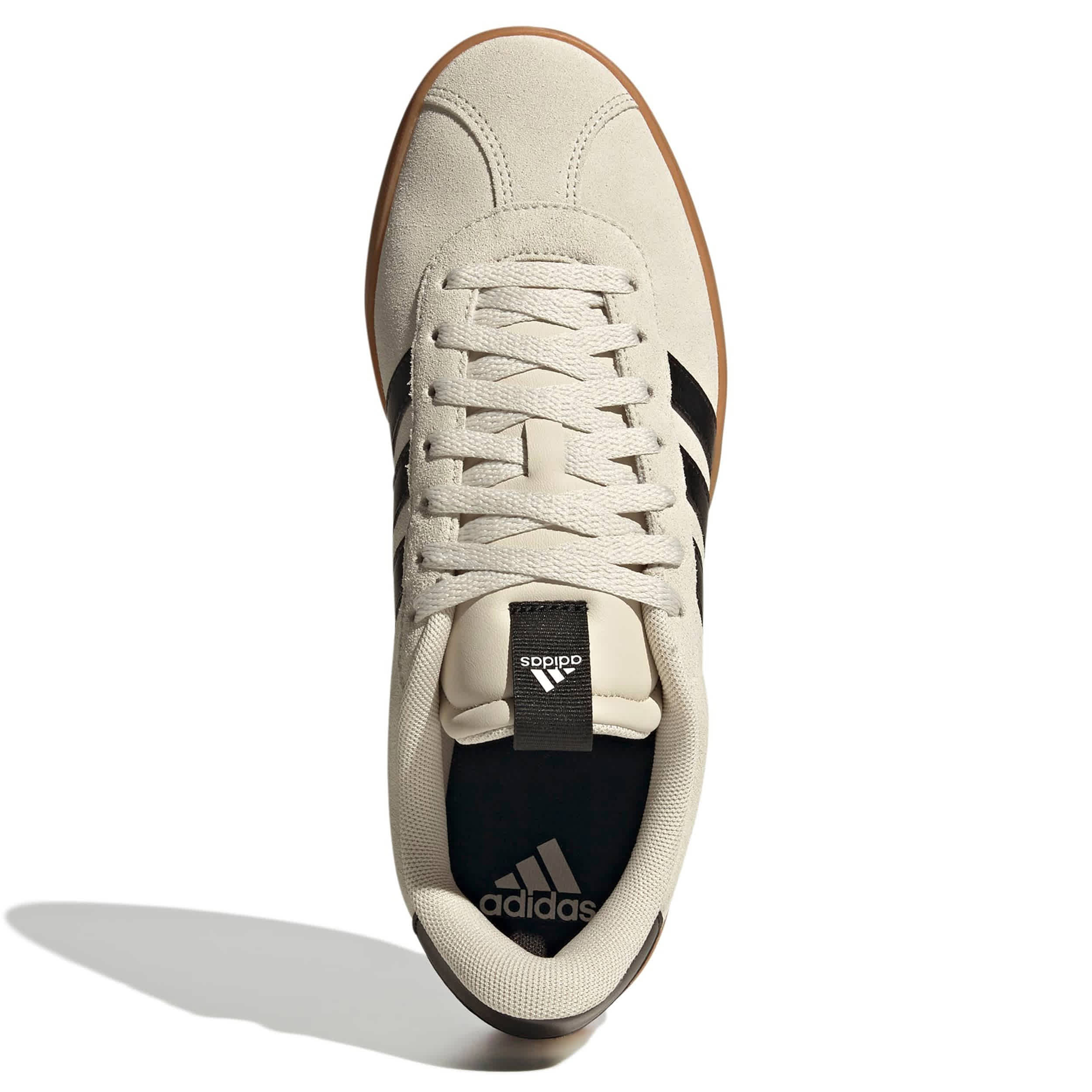 ADIDAS-MENS VL COURT 3.0 SNEAKER-BEIGE & BLACK