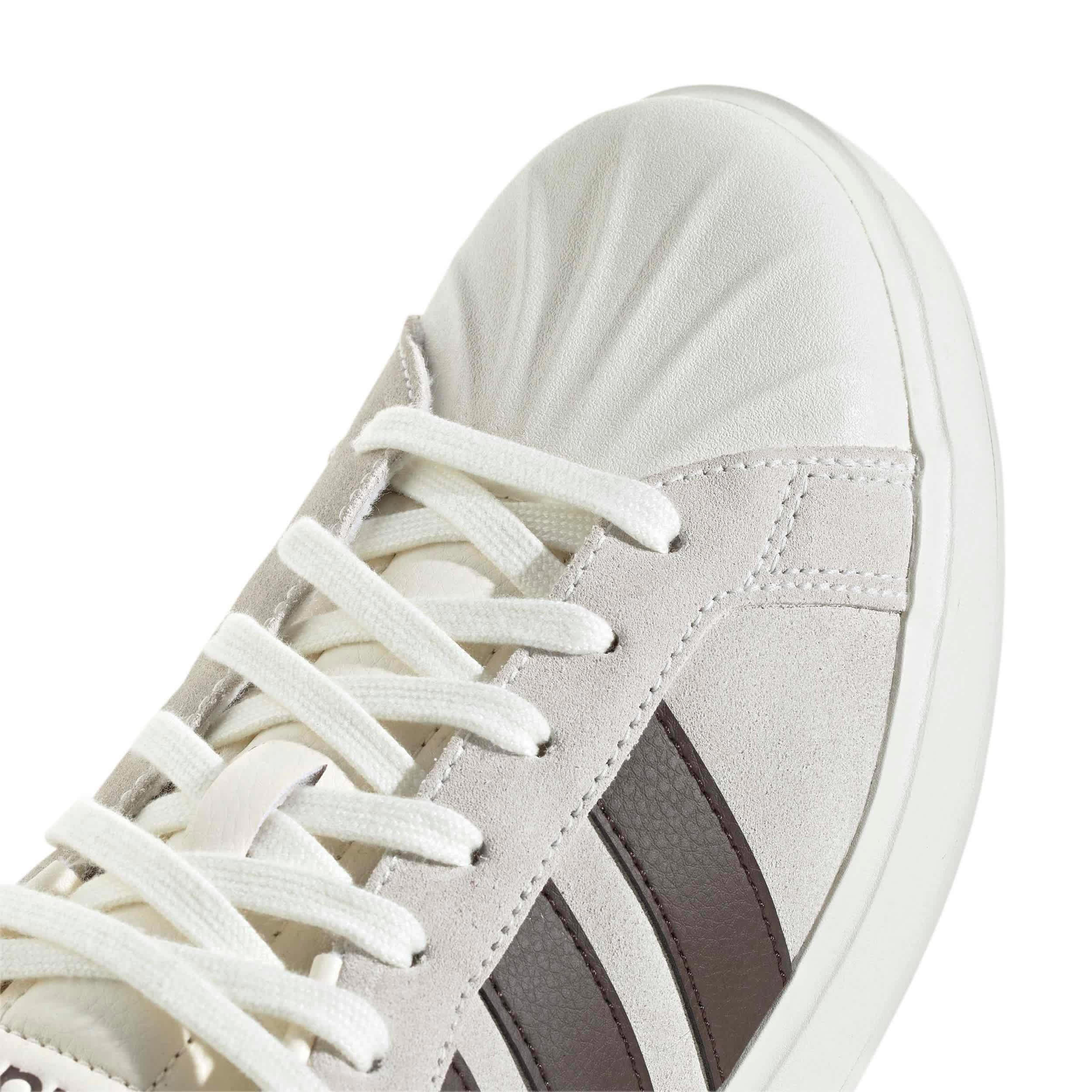 ADIDAS-MENS STREETALK SNEAKER-OFF WHITE & DARK BROWN
