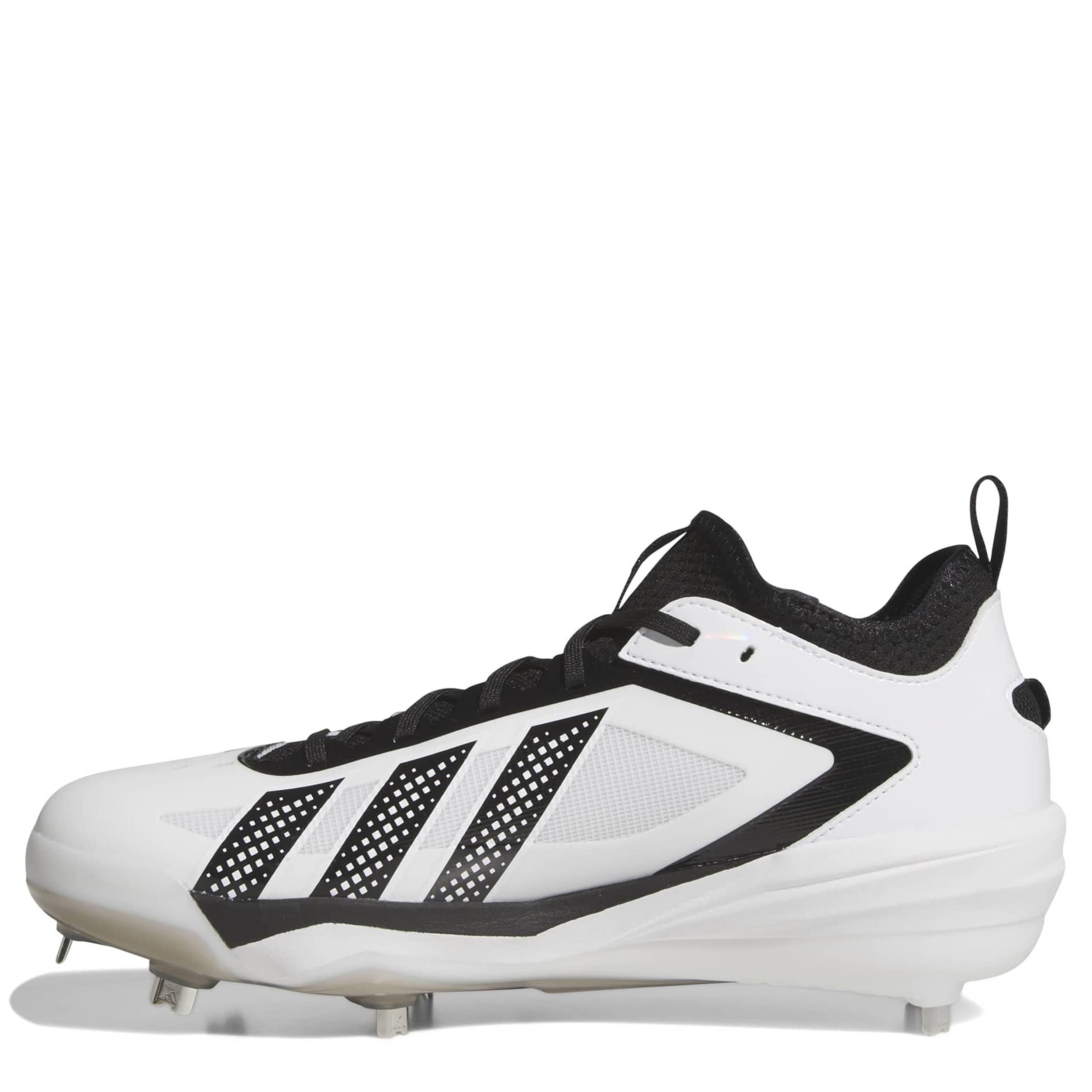 ADIDAS-UNISEX ADIZERO IMPACT 3.0 BASEBALL CLEATS-WHITE & BLACK