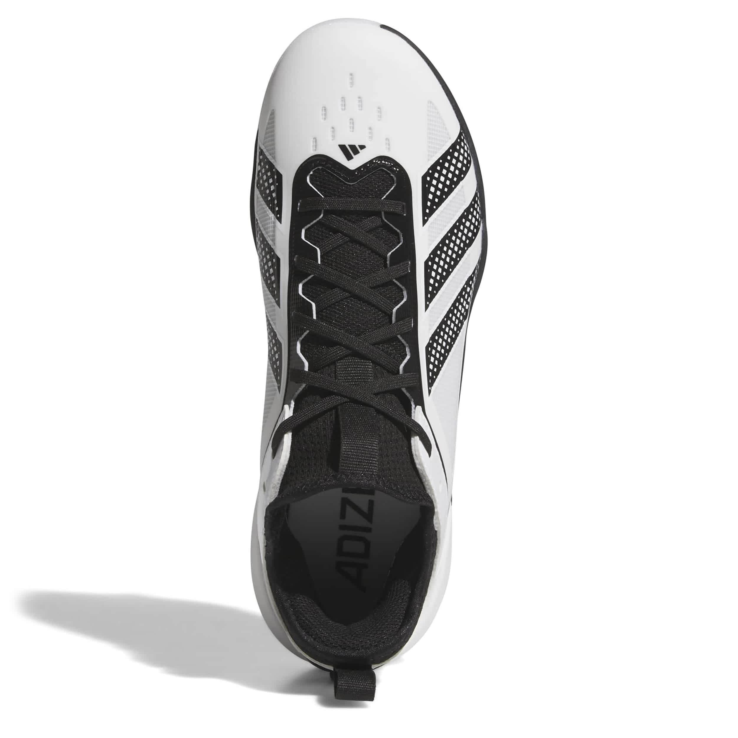ADIDAS-UNISEX ADIZERO IMPACT 3.0 BASEBALL CLEATS-WHITE & BLACK