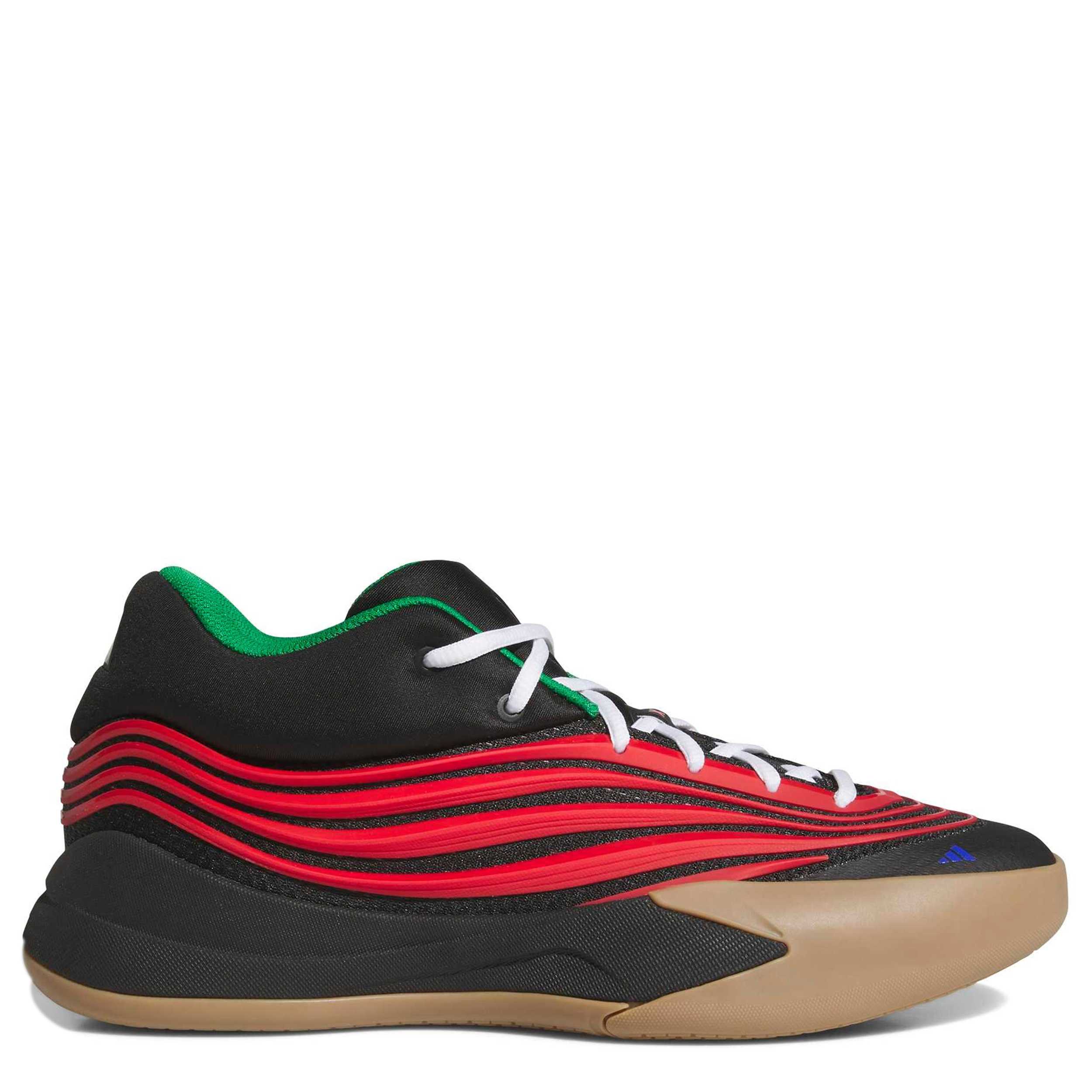 ADIDAS-MENS DAME X BASKETBALL SHOE-BLACK & RED