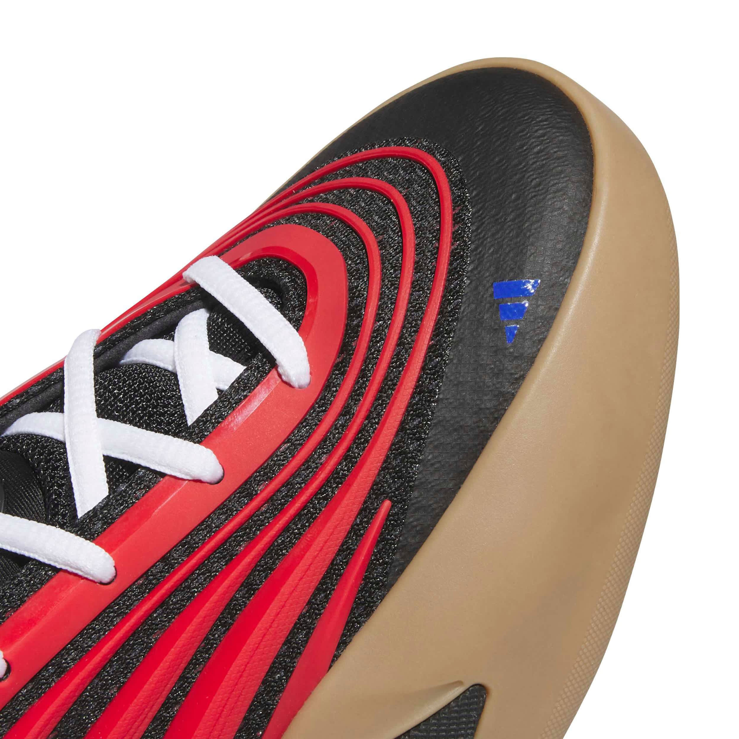 ADIDAS-MENS DAME X BASKETBALL SHOE-BLACK & RED