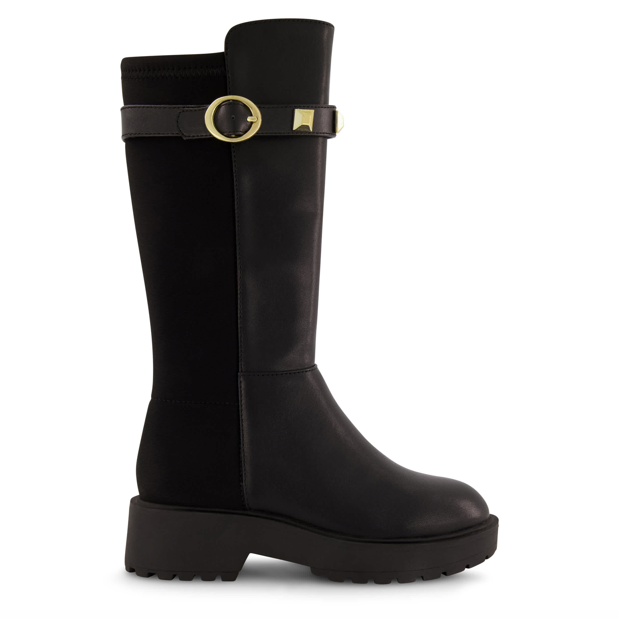 MARC FISHER-GIRLS LITTLE-BIG KID HEIDI STRAP TALL BOOT-BLACK & 
