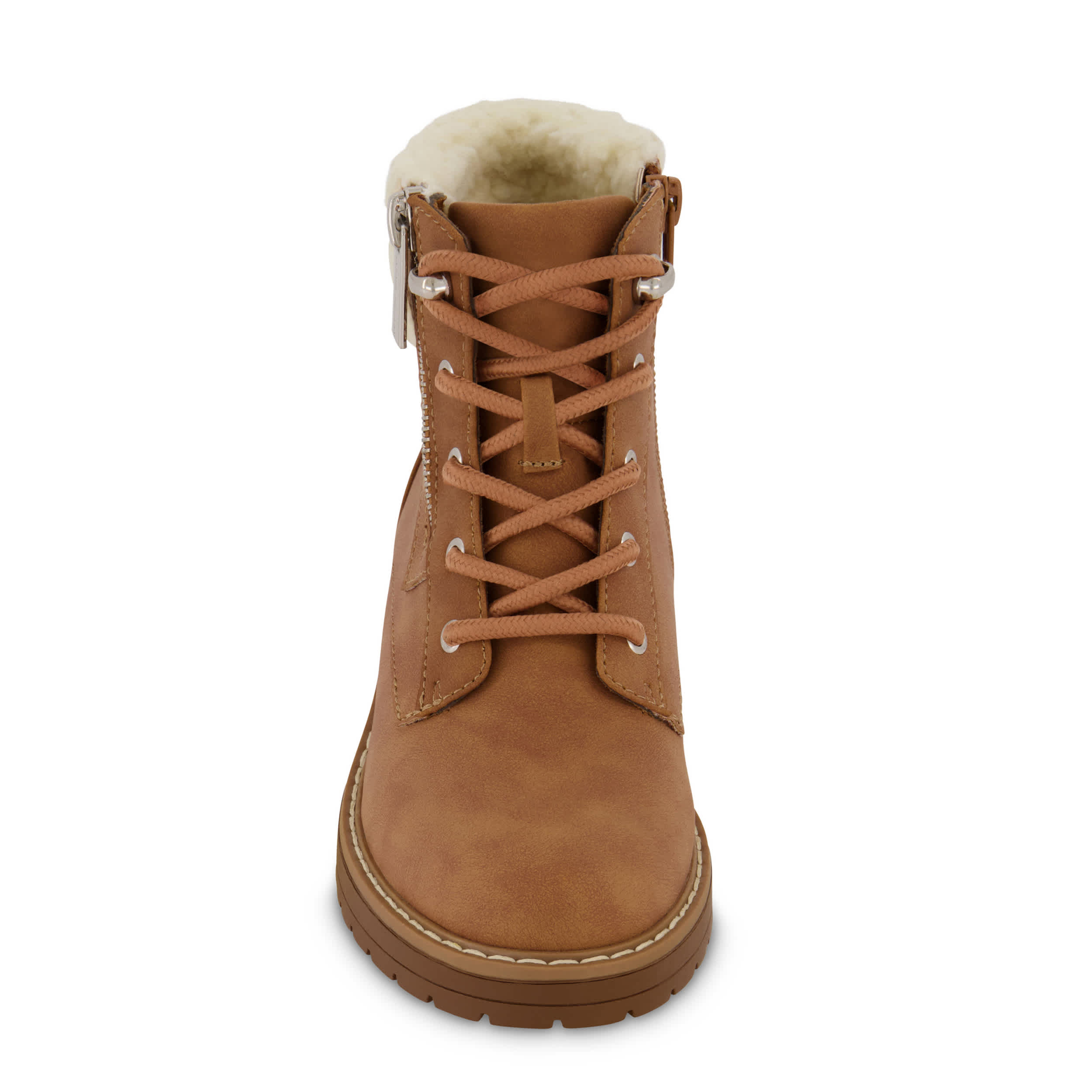 MARC FISHER-GIRLS LITTLE-BIG KID JADE ZIP LACE UP BOOT-COGNAC & 