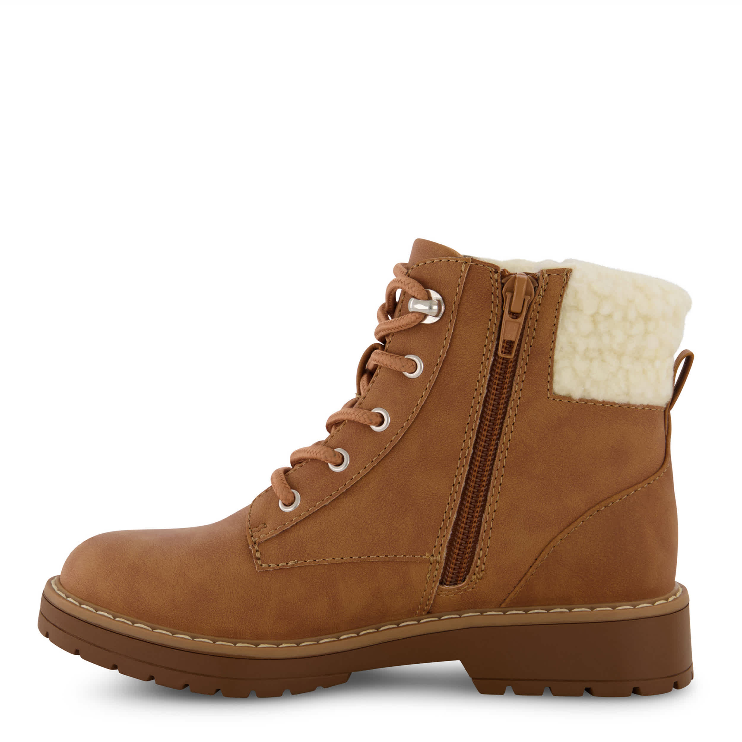 MARC FISHER-GIRLS LITTLE-BIG KID JADE ZIP LACE UP BOOT-COGNAC & 