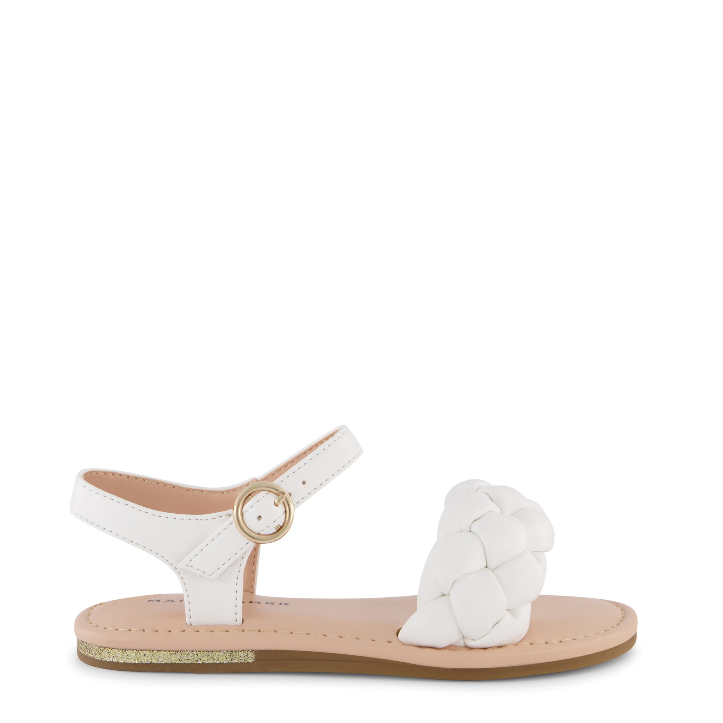 MARC FISHER-GIRLS LITTLE-BIG KID RILEY PUFFY SANDAL-WHITE & 