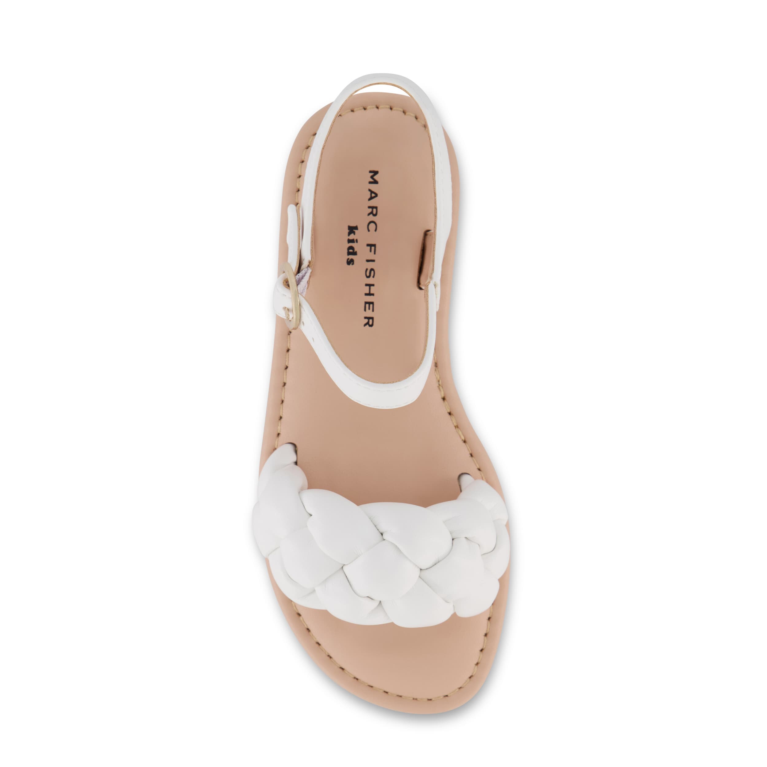 MARC FISHER-GIRLS LITTLE-BIG KID RILEY PUFFY SANDAL-WHITE & 