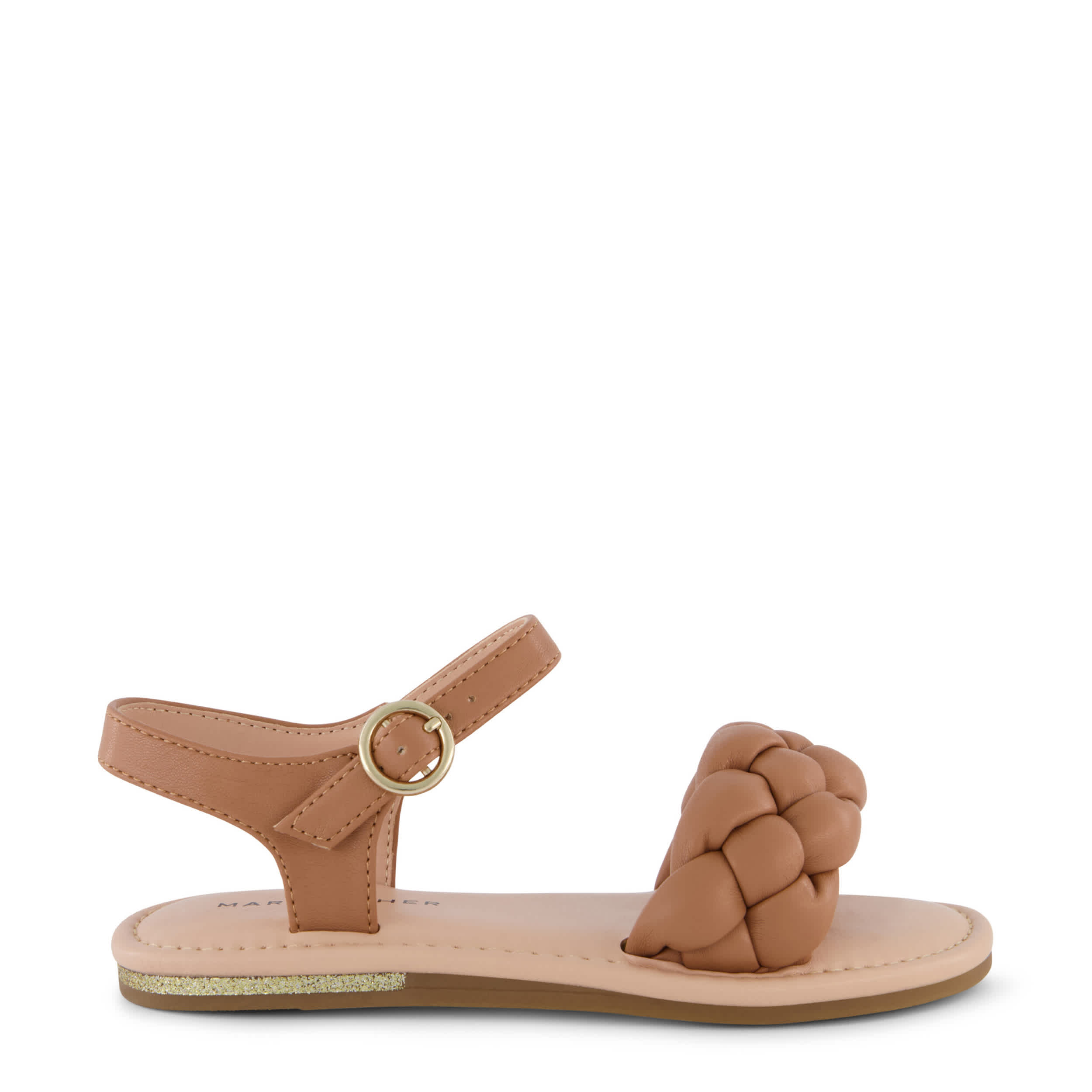 MARC FISHER-GIRLS LITTLE-BIG KID RILEY PUFFY SANDAL-COGNAC & 
