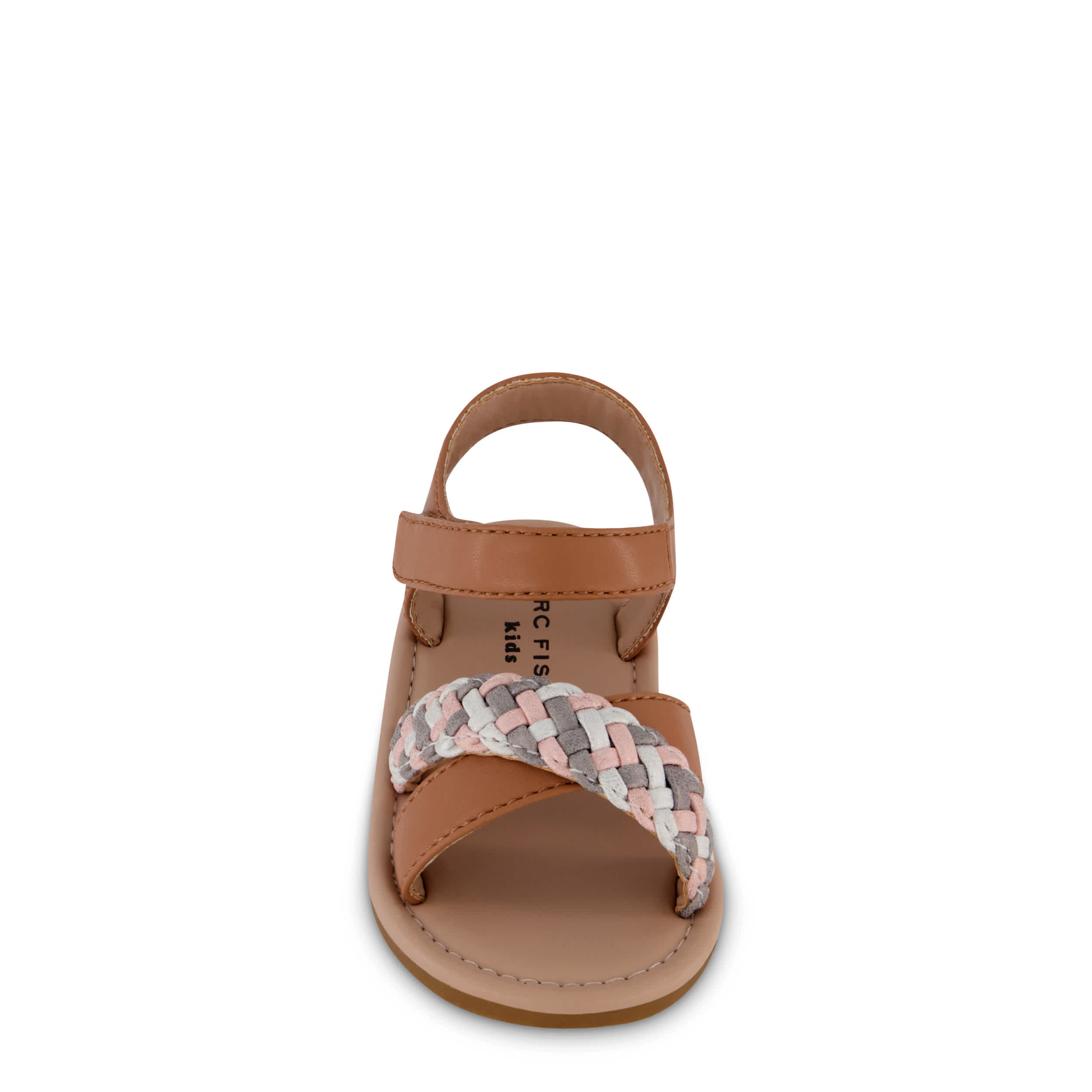 MARC FISHER-GIRLS TODDLER APPLE BRAID STRAP SANDAL-COGNAC & 